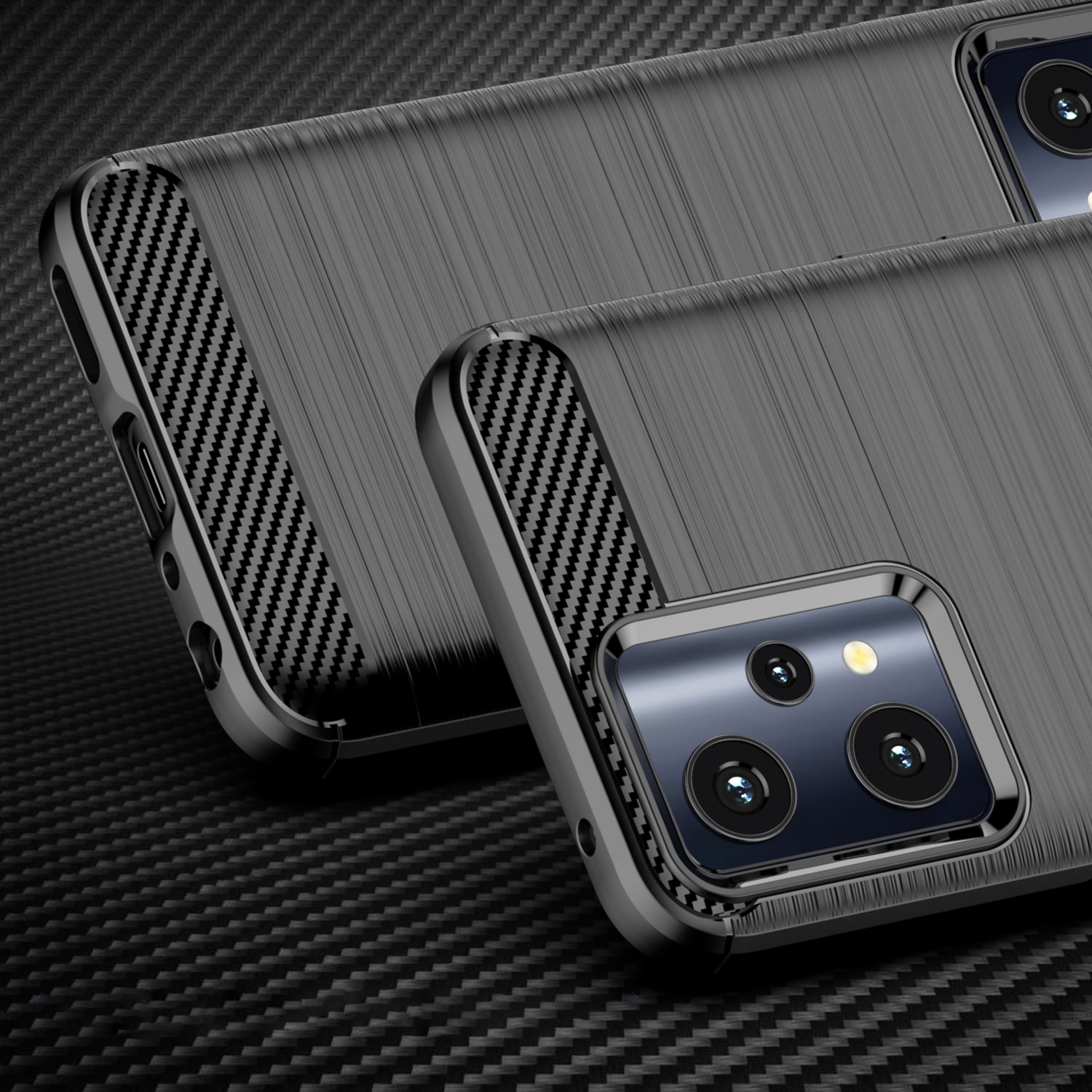 Carbon Case fleksibelt deksel Realme 9 Pro svart