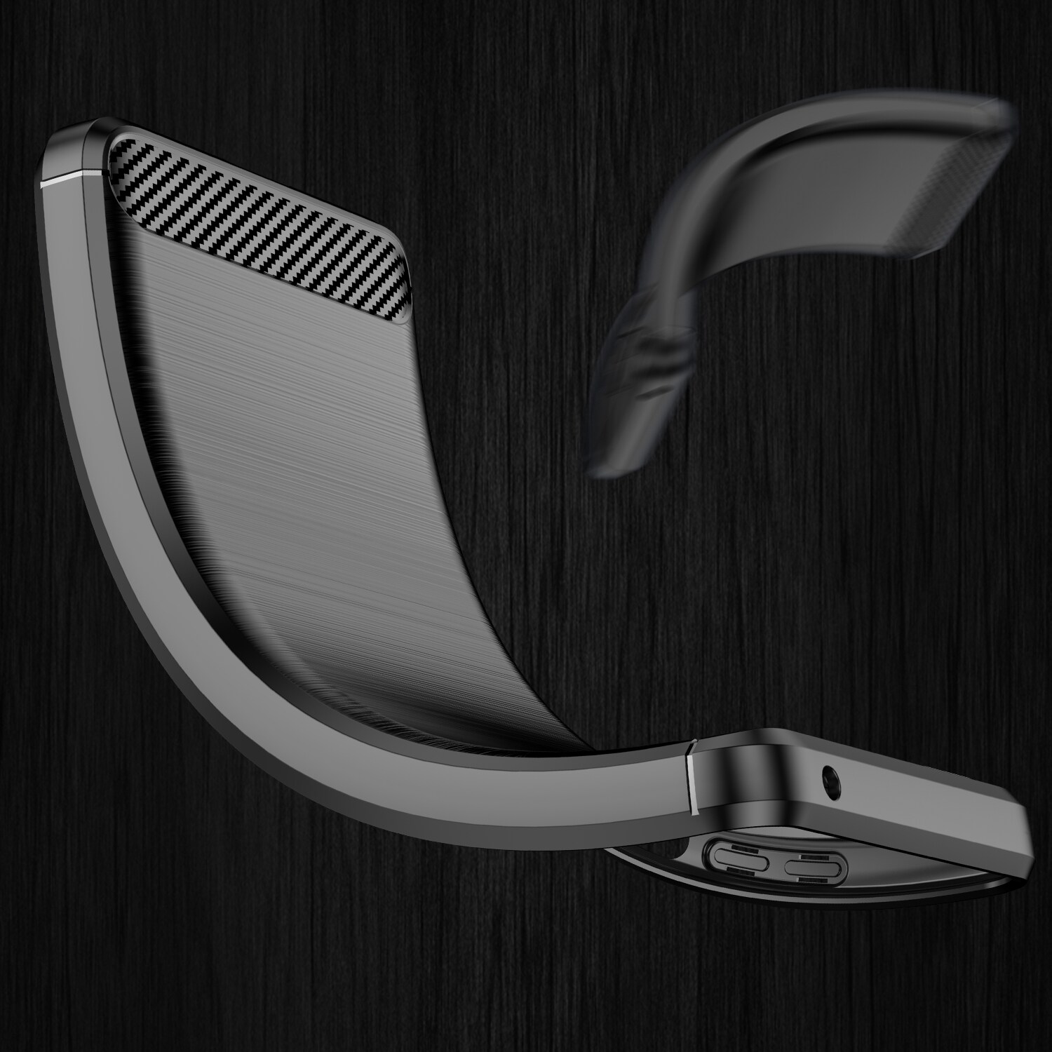 Carbon Case fleksibelt deksel Realme 9 Pro svart