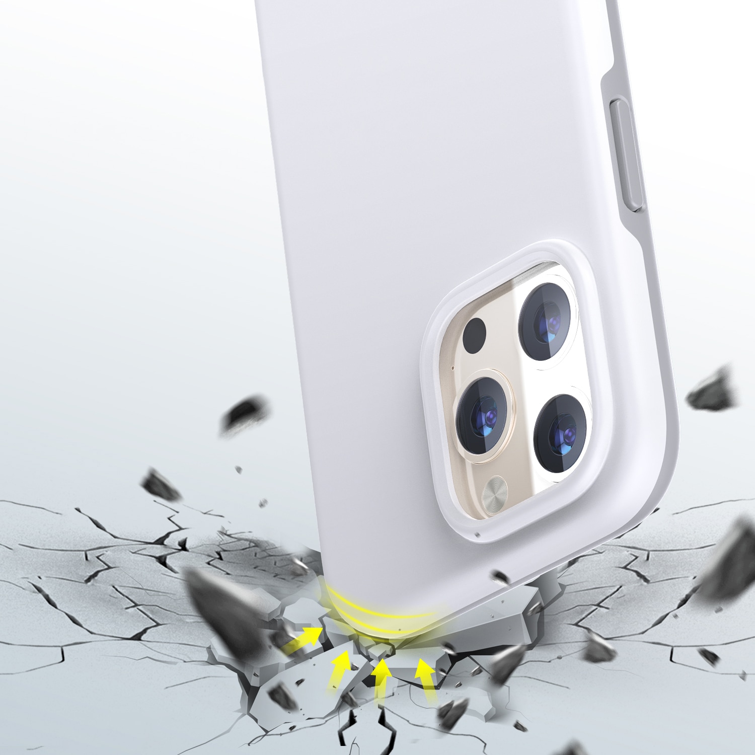 Choetech MFM Anti-drop-etui laget for MagSafe for iPhone 13 Pro hvit (PC0113-MFM-WH)