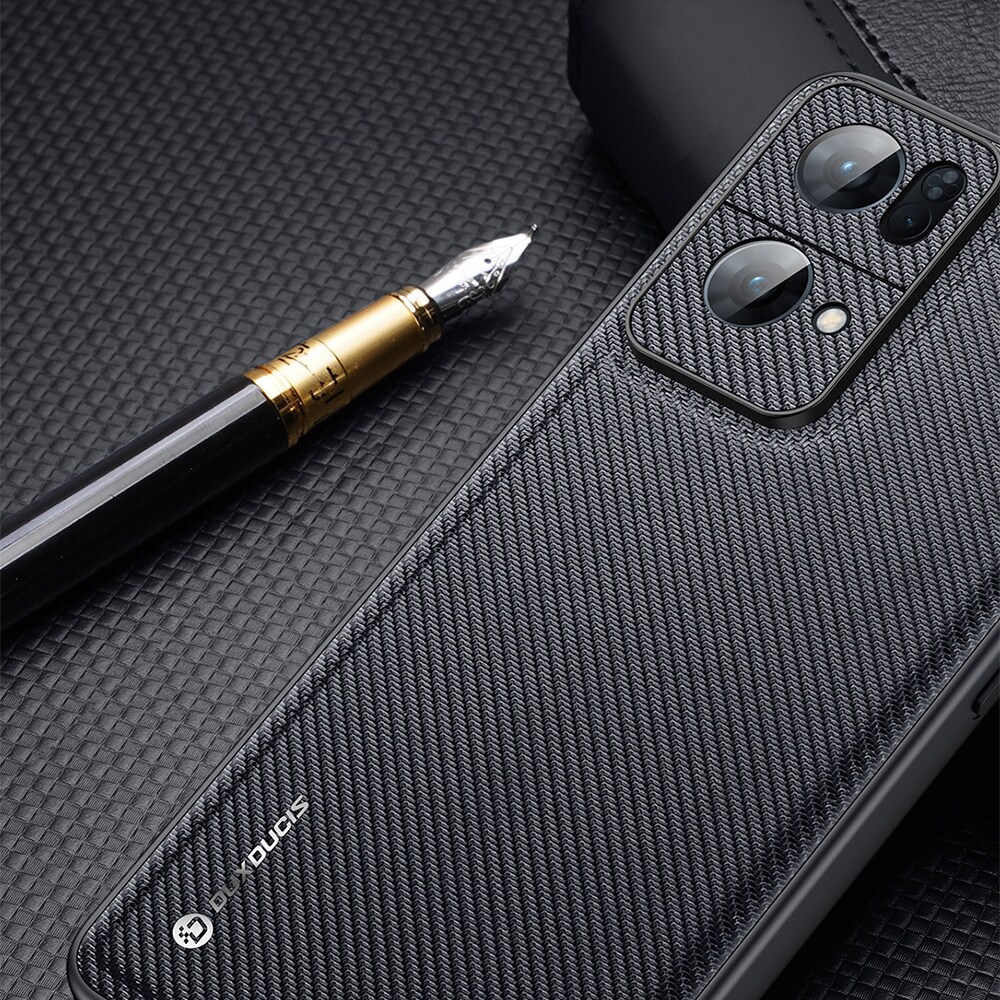 Dux Ducis Fino-deksel dekket med nylonmateriale Oppo Reno7 Pro 5G svart