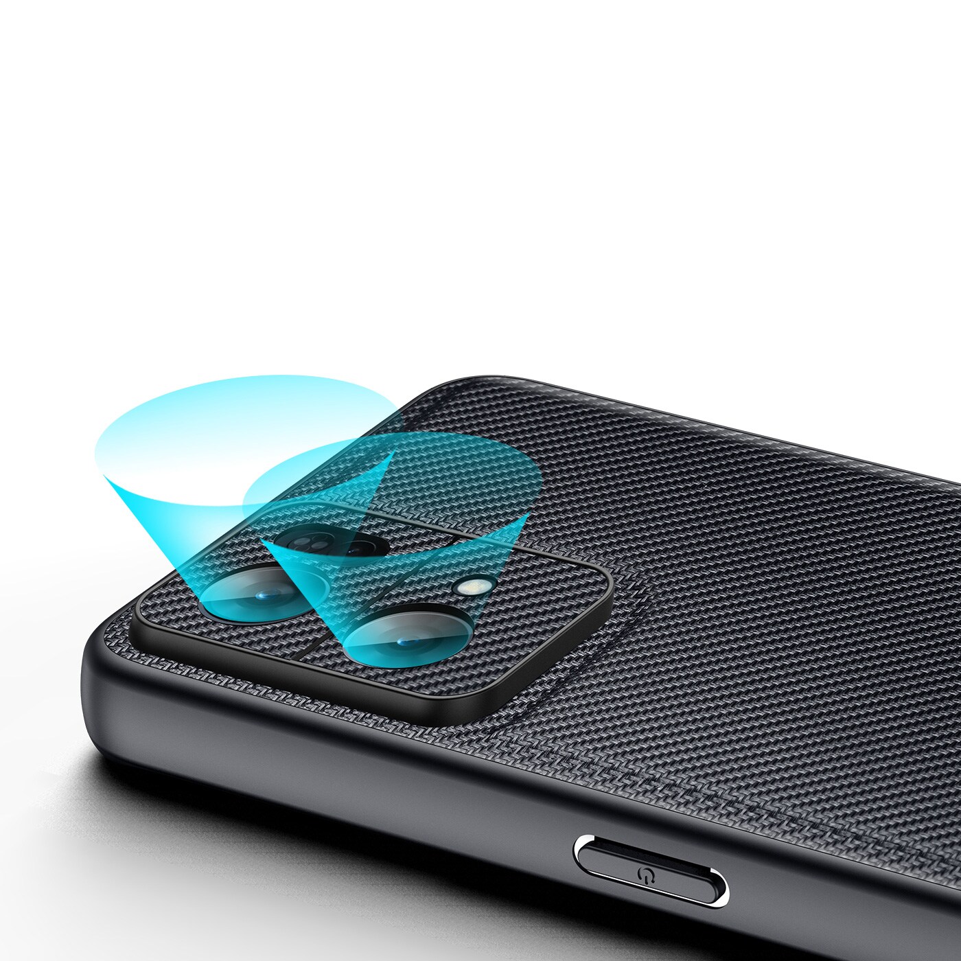 Dux Ducis Fino-deksel dekket med nylonmateriale Oppo Reno7 Pro 5G svart