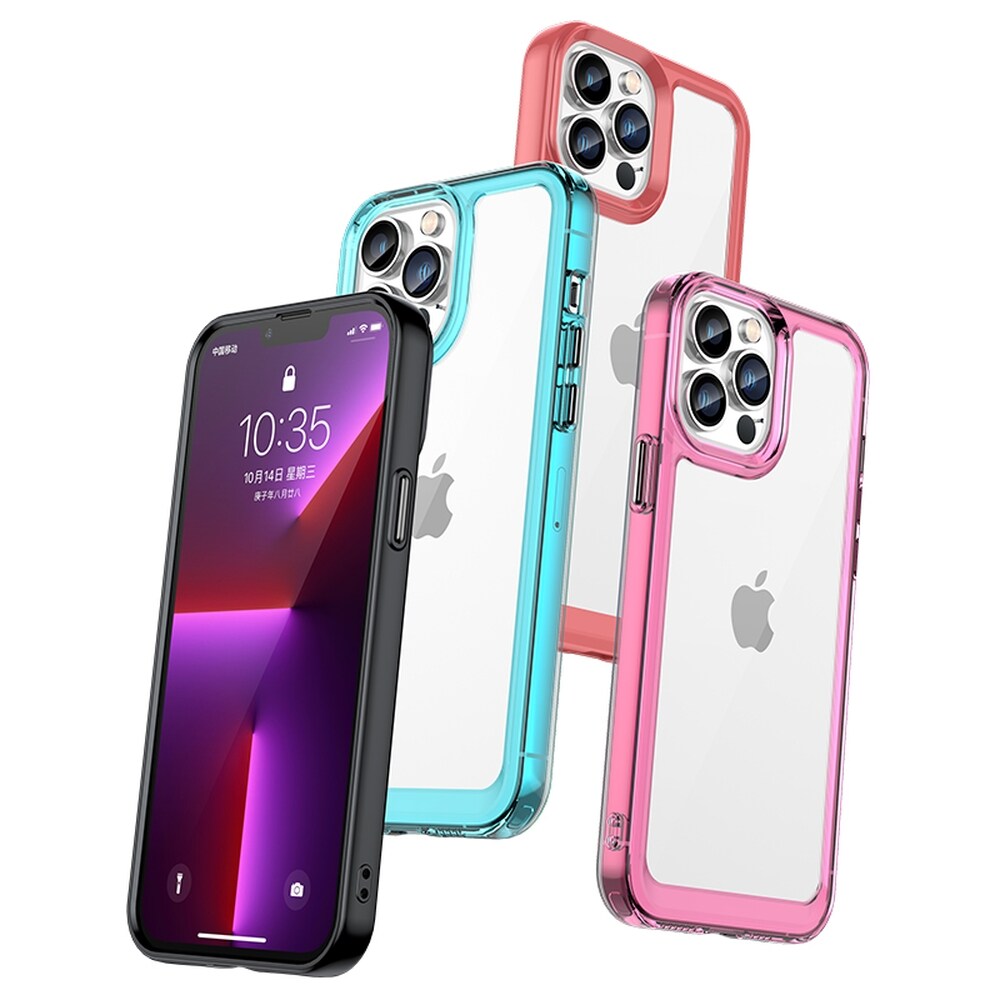 Outer Space Case for iPhone 12 Pro Max hardt deksel med gelramme blå