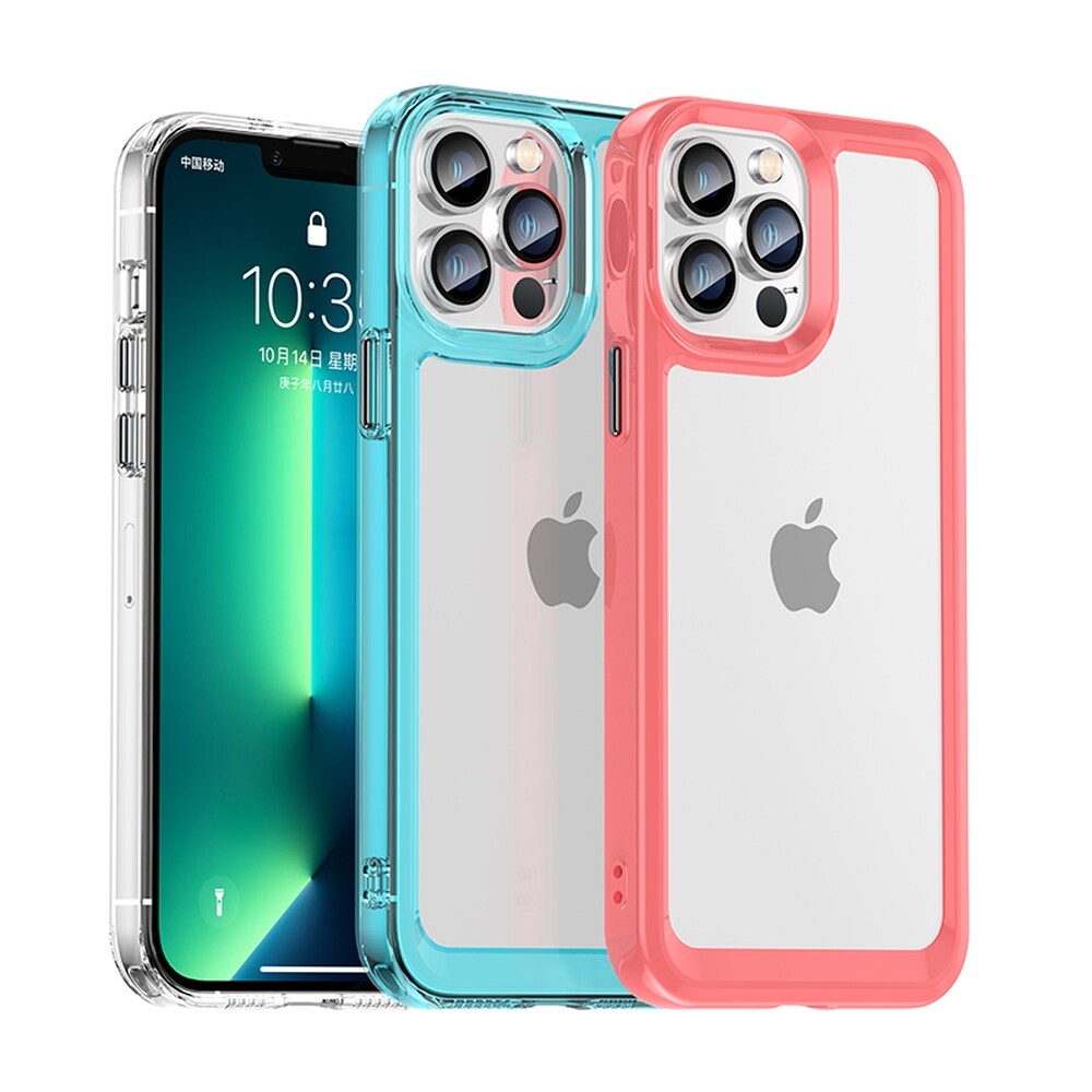 Outer Space Case for iPhone 12 Pro Max hardt deksel med gelramme blå