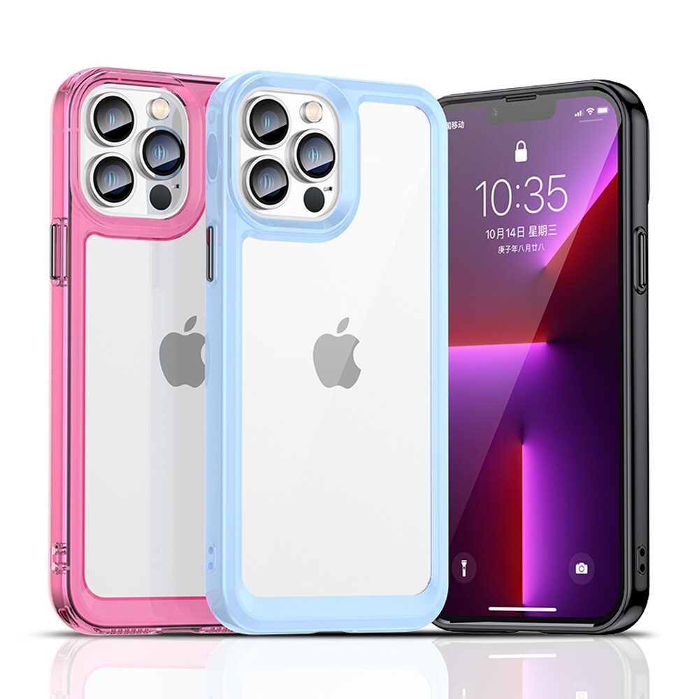 Outer Space Case for iPhone 12 Pro Max hardt deksel med gelramme blå