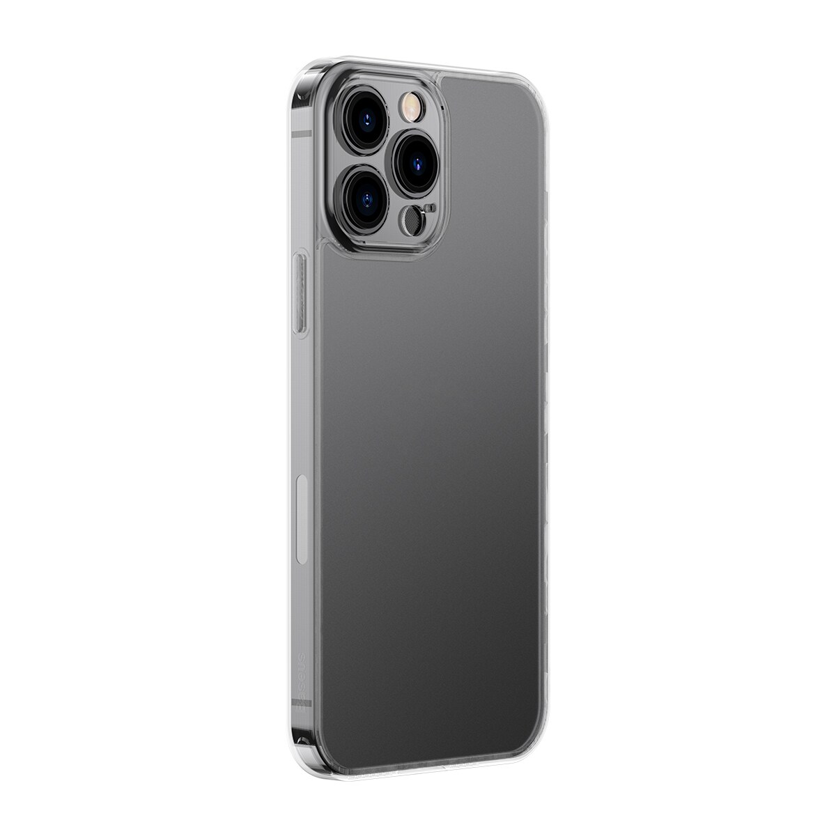 Baseus Frosted Glass Case for iPhone 13 Pro Max, Hard Case with Transparent Gel Frame (ARWS000802)