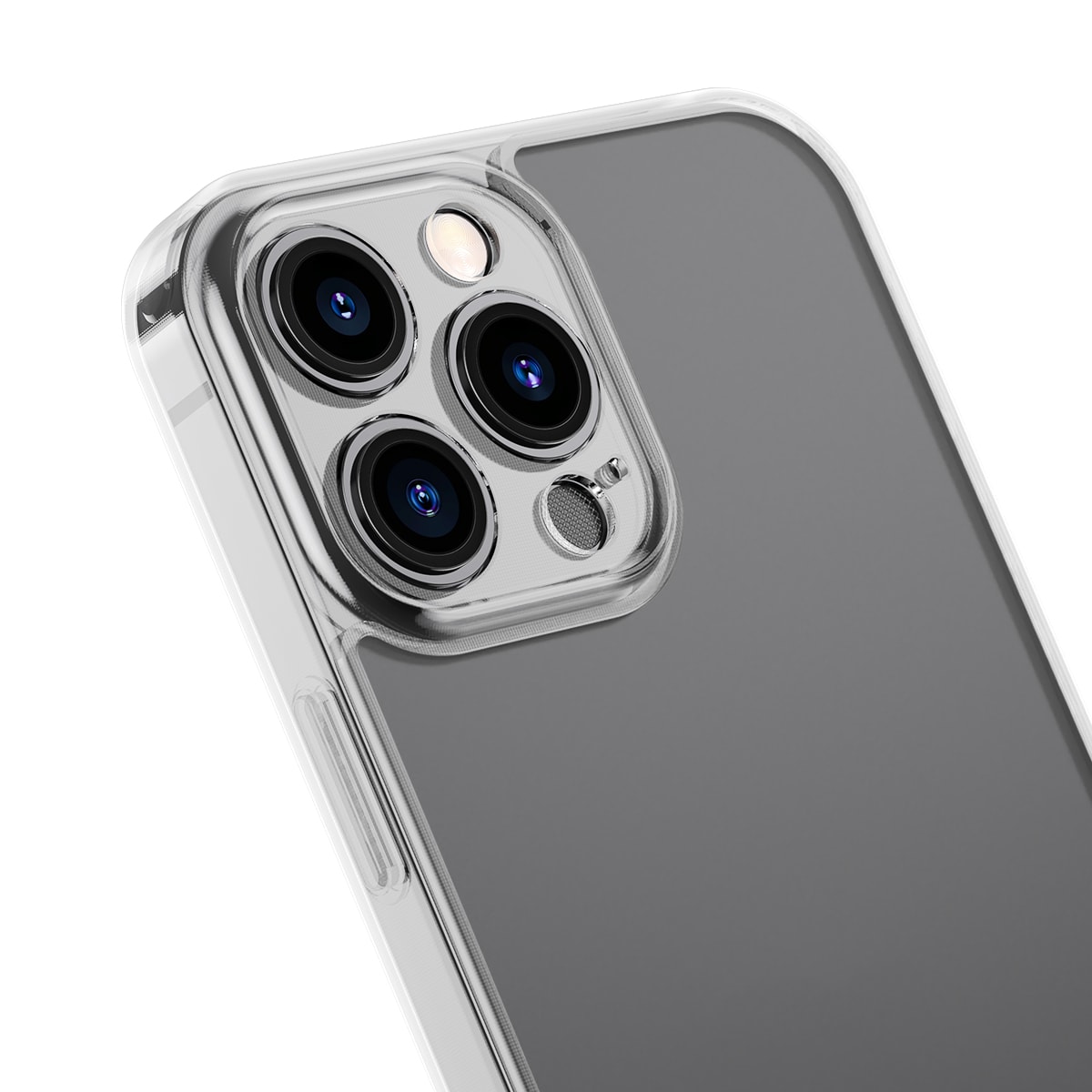 Baseus Frosted Glass Case for iPhone 13 Pro Max, Hard Case with Transparent Gel Frame (ARWS000802)
