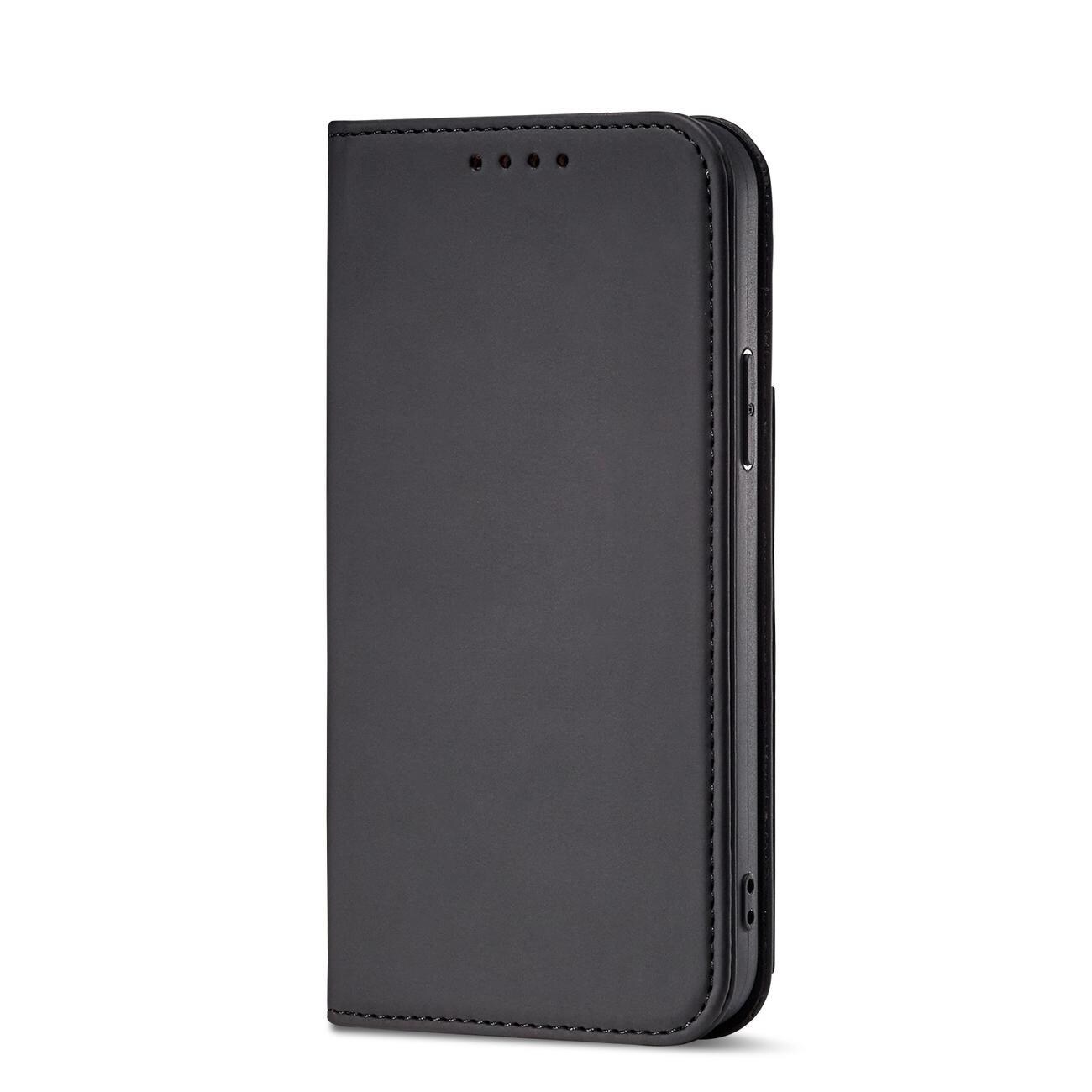 Magnet Kortveske for iPhone 12 Pro Veske Kortlommebok Kortholder Svart