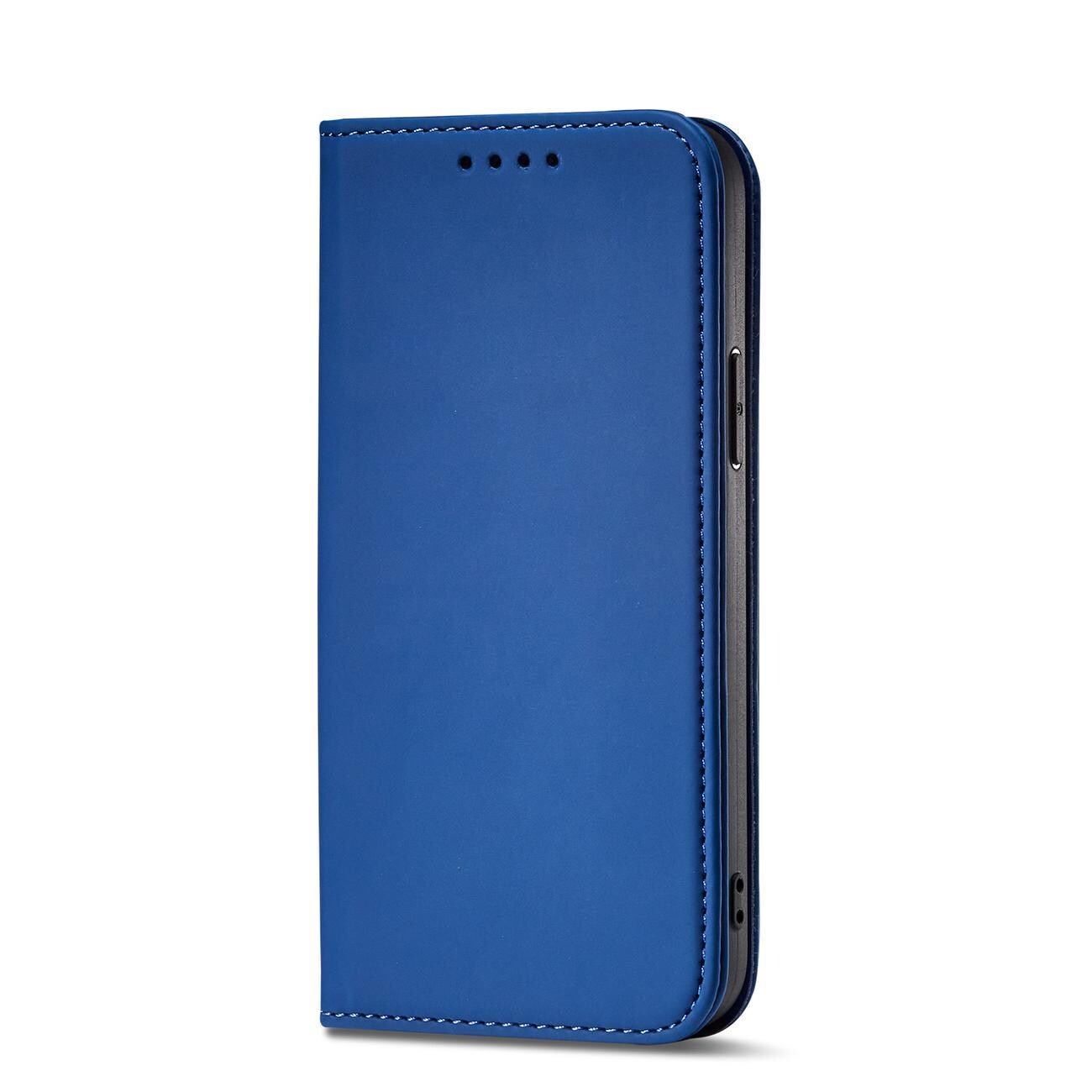 Magnet Kortveske for iPhone 12 Pro deksel kort lommebok kortstativ blå