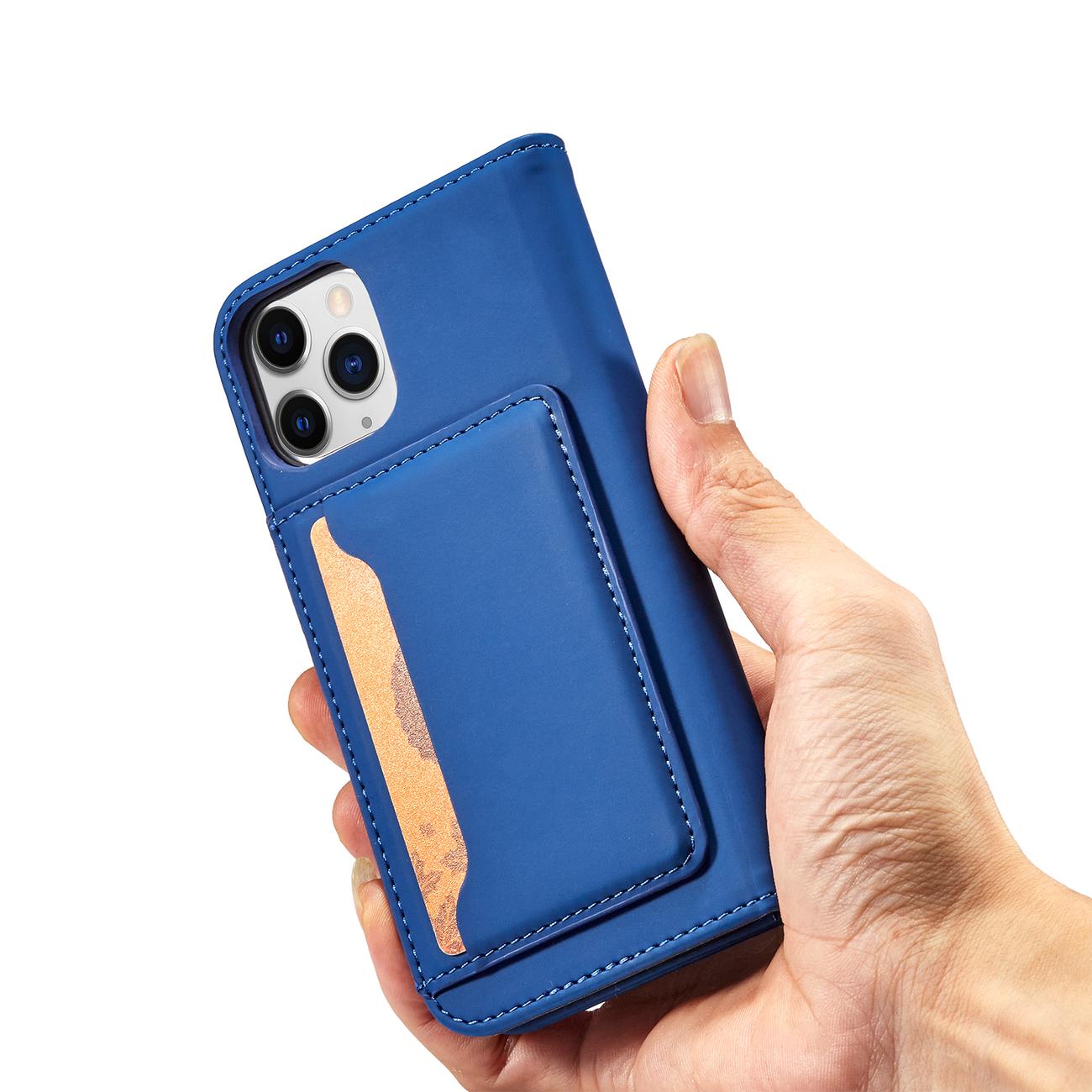 Magnet Kortveske for iPhone 12 Pro Max Veske Kortlommebok Kortholder Blå