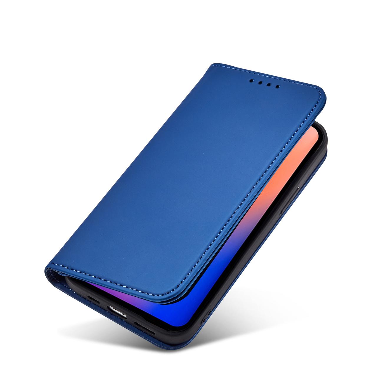 Magnet Kortveske for iPhone 12 Pro Max Veske Kortlommebok Kortholder Blå