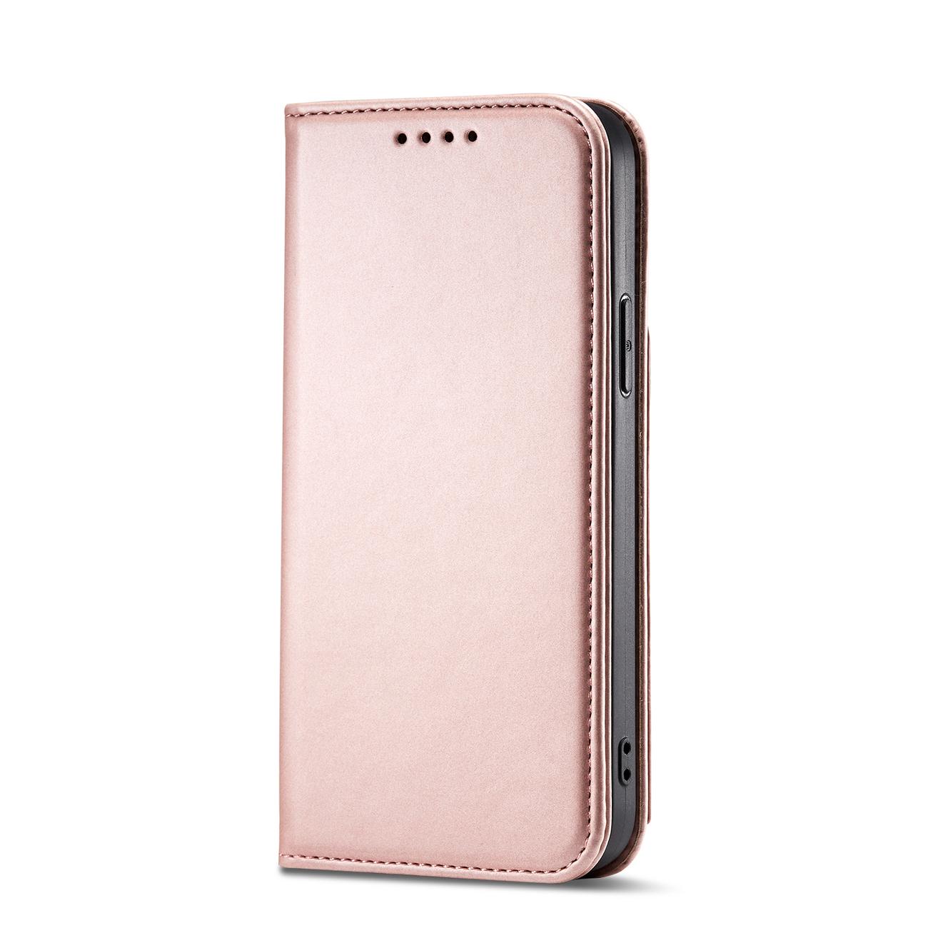 Magnet Kortveske for iPhone 12 Pro Max Veske Kortlommebok Kortholder Rosa
