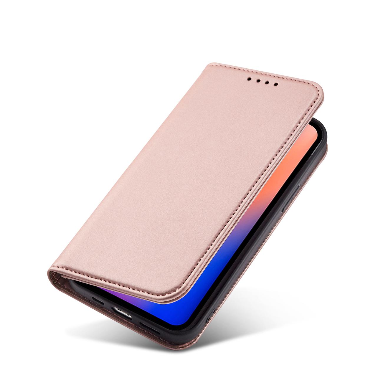 Magnet Kortveske for iPhone 12 Pro Max Veske Kortlommebok Kortholder Rosa