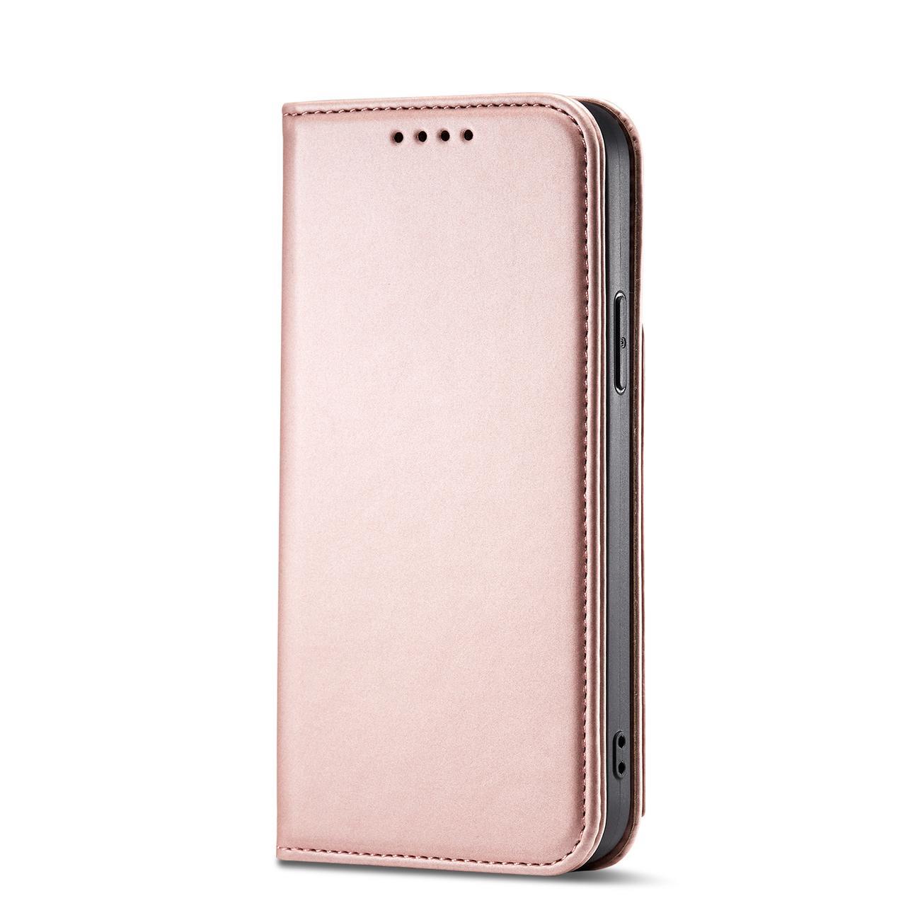 Magnet Kortveske for iPhone 13 Pro Veske Kortlommebok Kortholder Rosa