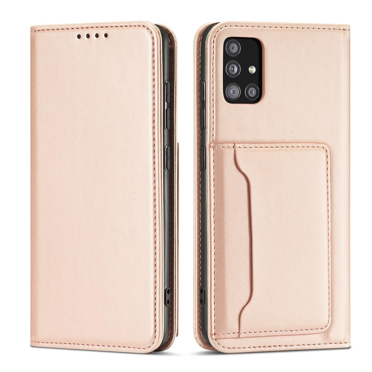 Magnet Kortveske Etui til Samsung Galaxy A13 5G Veske Lommebok Kortholder Rosa