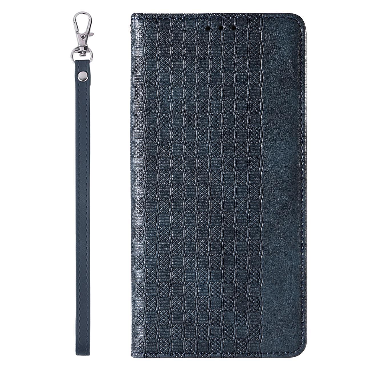 Magnet Stroppveske for iPhone 13 Pro Max Veske lommebok + Mini Lanyard anheng blå