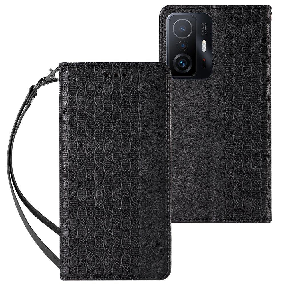 $ 0000062n Strap Case Case for Xiaomi Redmi Note 11 Pro Pouch Wallet + Mini Lanyard Pendant Black