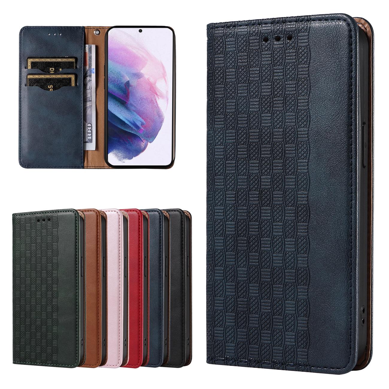 $ 0000062n Strap Case for Samsung Galaxy S22+ Pouch Wallet + Mini Lanyard Pendant Blue