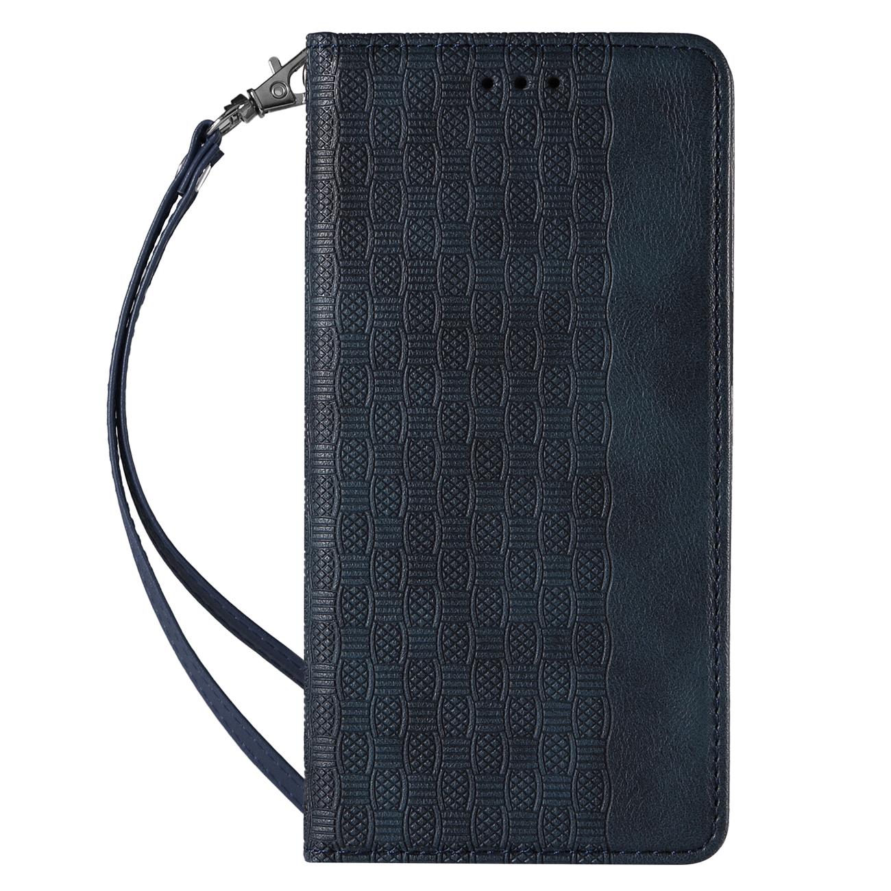 $ 0000062n Strap Case for Samsung Galaxy S22+ Pouch Wallet + Mini Lanyard Pendant Blue