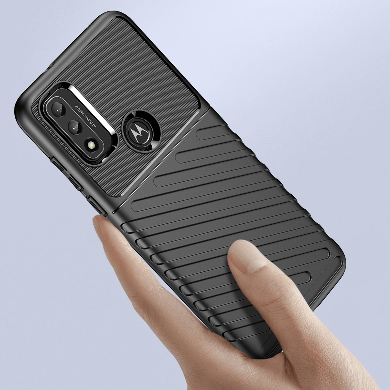 Thunder Case fleksibelt pansredeksel for Motorola Moto G Play 2022 svart