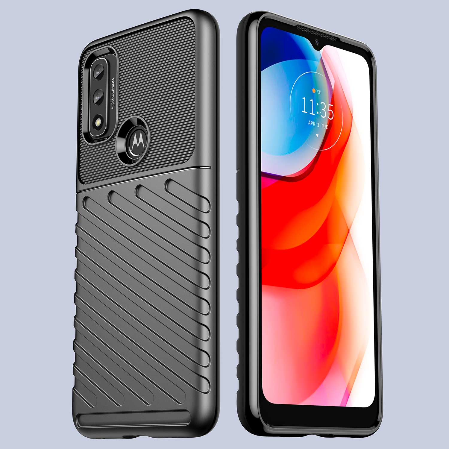 Thunder Case fleksibelt pansredeksel for Motorola Moto G Play 2022 svart