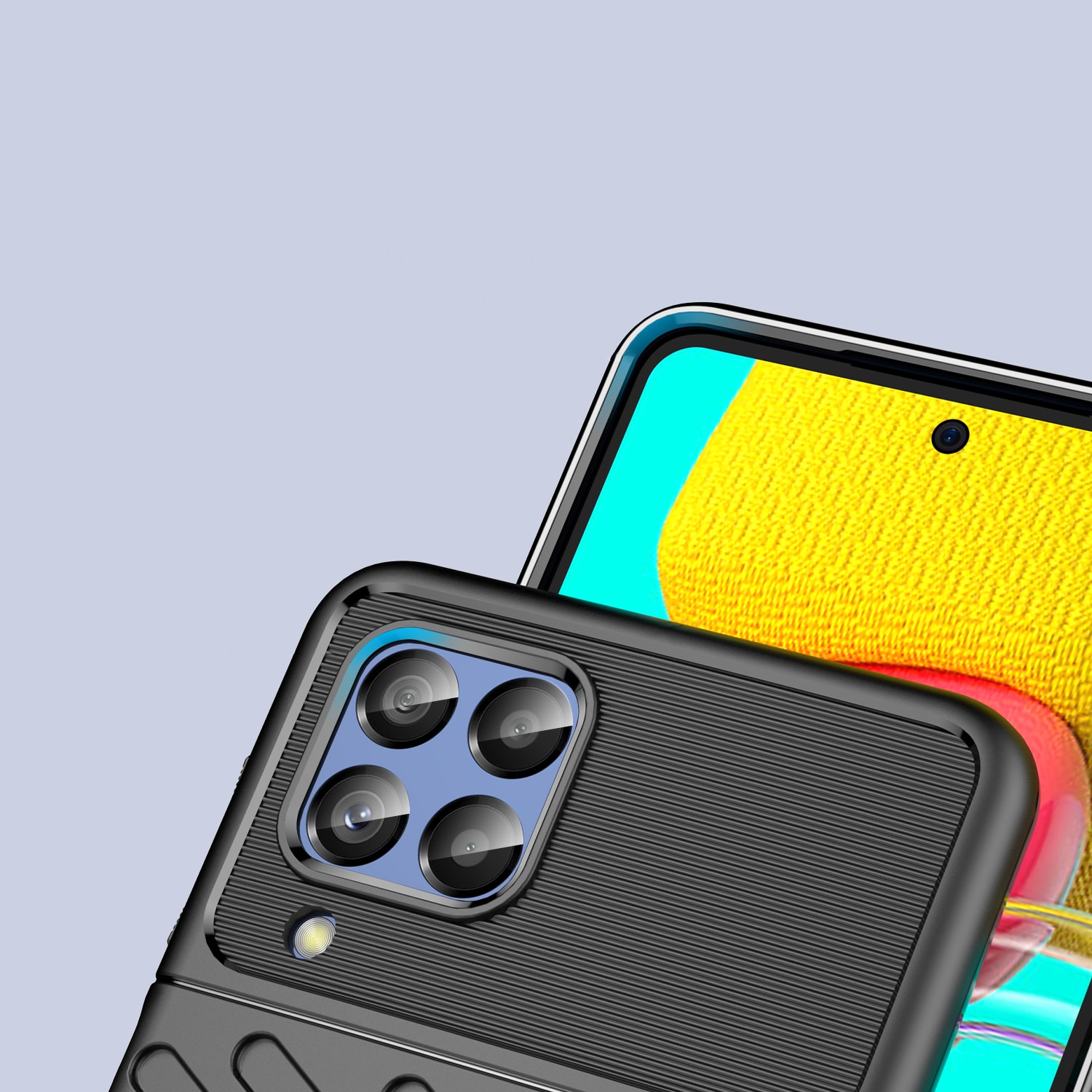 Thunder Case fleksibelt pansredeksel for Samsung Galaxy M53 5G svart