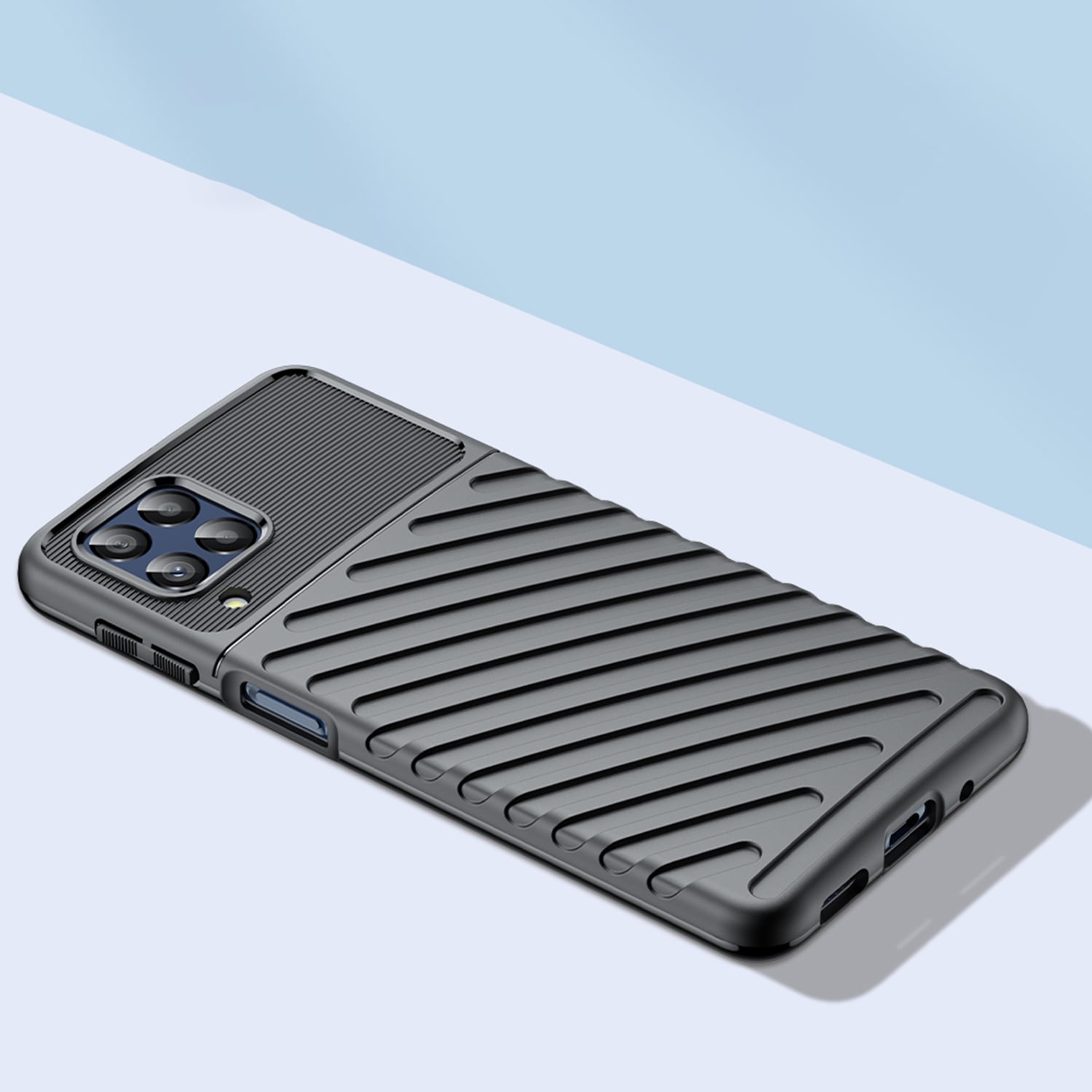 Thunder Case fleksibelt pansredeksel for Samsung Galaxy M53 5G svart