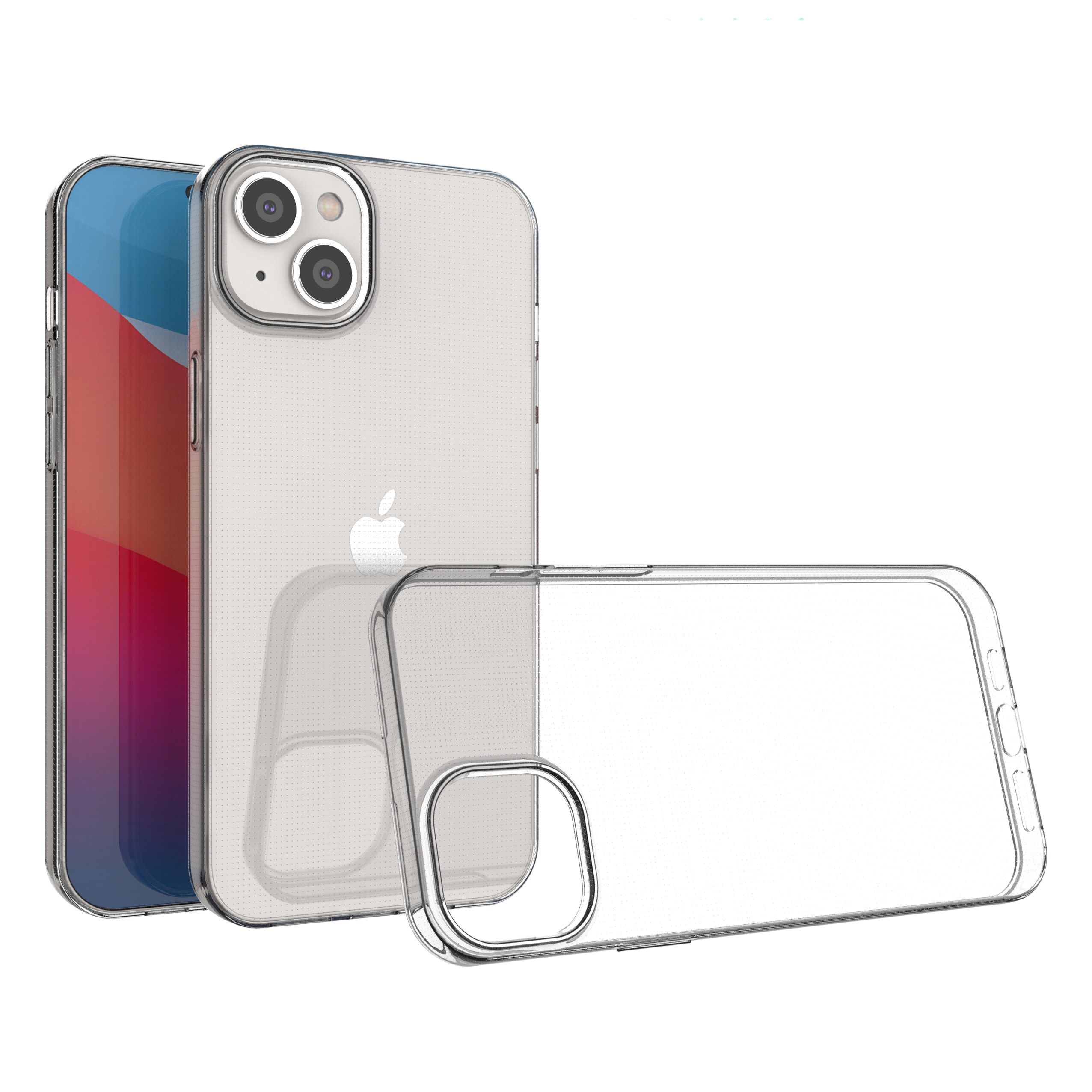 Geldeksel for Ultra Clear 0,5 mm iPhone 14 Max gjennomsiktig
