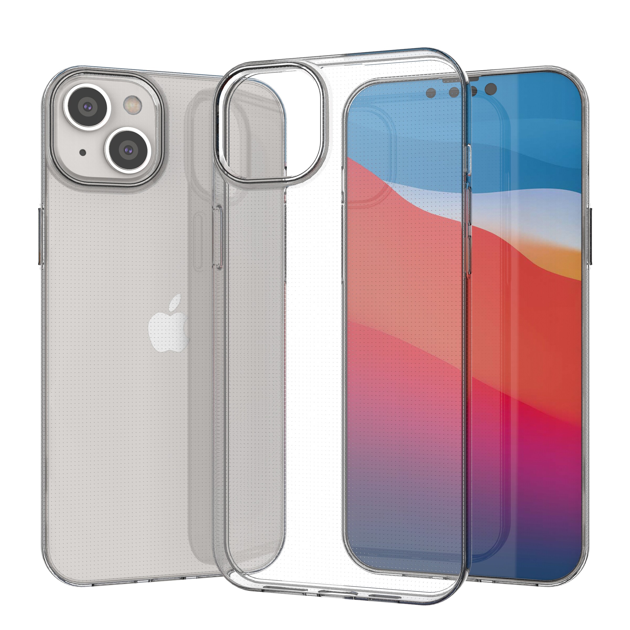 Geldeksel for Ultra Clear 0,5 mm iPhone 14 Max gjennomsiktig