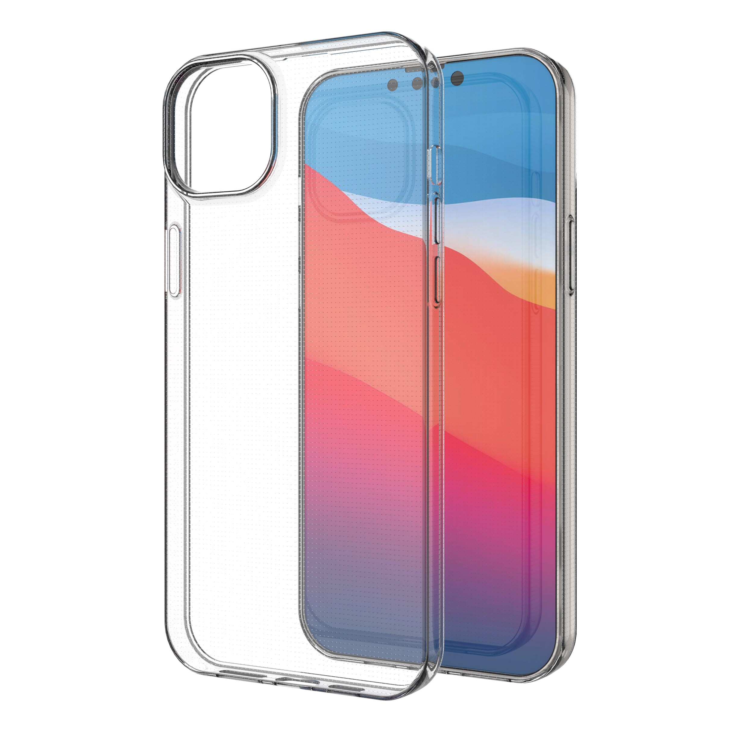 Geldeksel for Ultra Clear 0,5 mm iPhone 14 Max gjennomsiktig