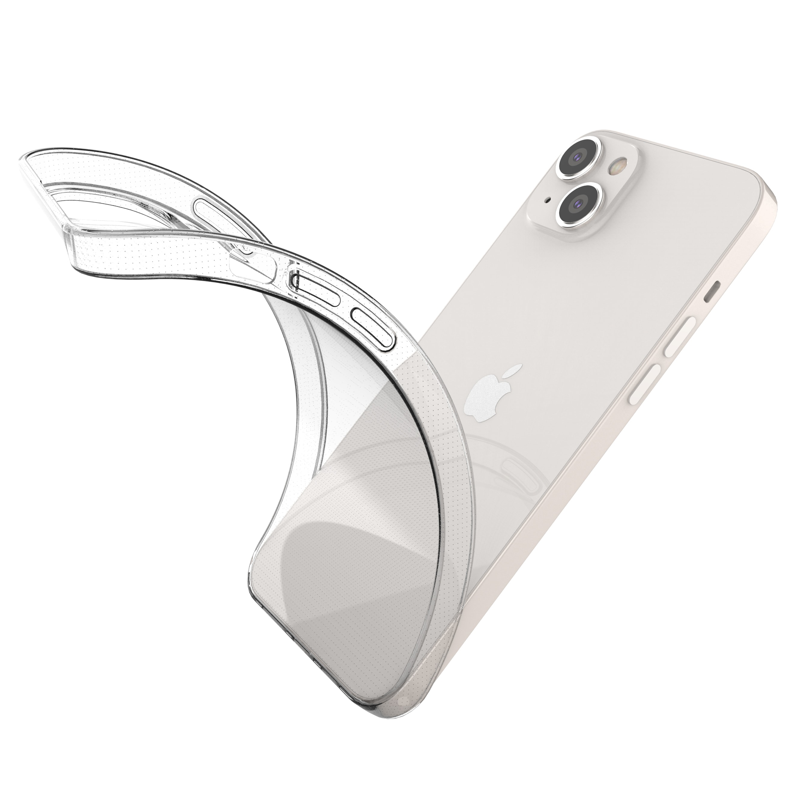 Geldeksel for Ultra Clear 0,5 mm iPhone 14 Max gjennomsiktig