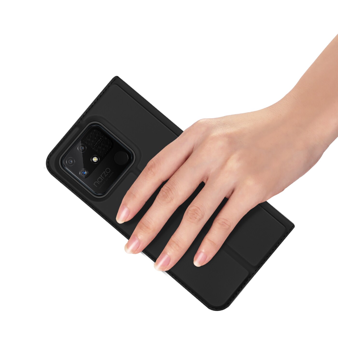 Dux Ducis Skin Pro hylsterdeksel med klaff Realme Narzo 50A svart