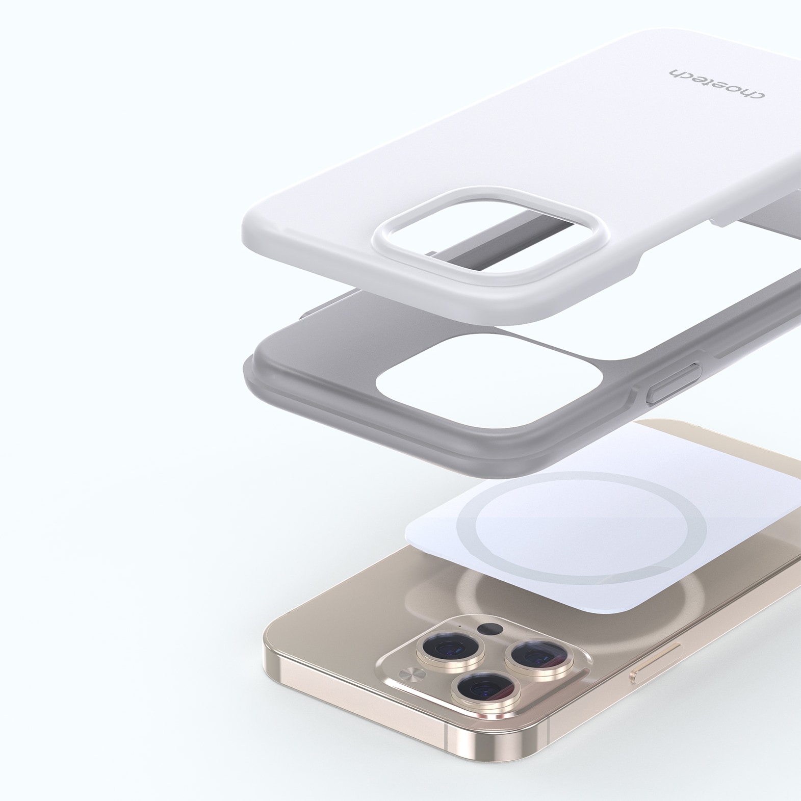 Choetech MFM Anti-drop-deksel for iPhone 13 Pro Max hvit (PC0114-MFM-WH)