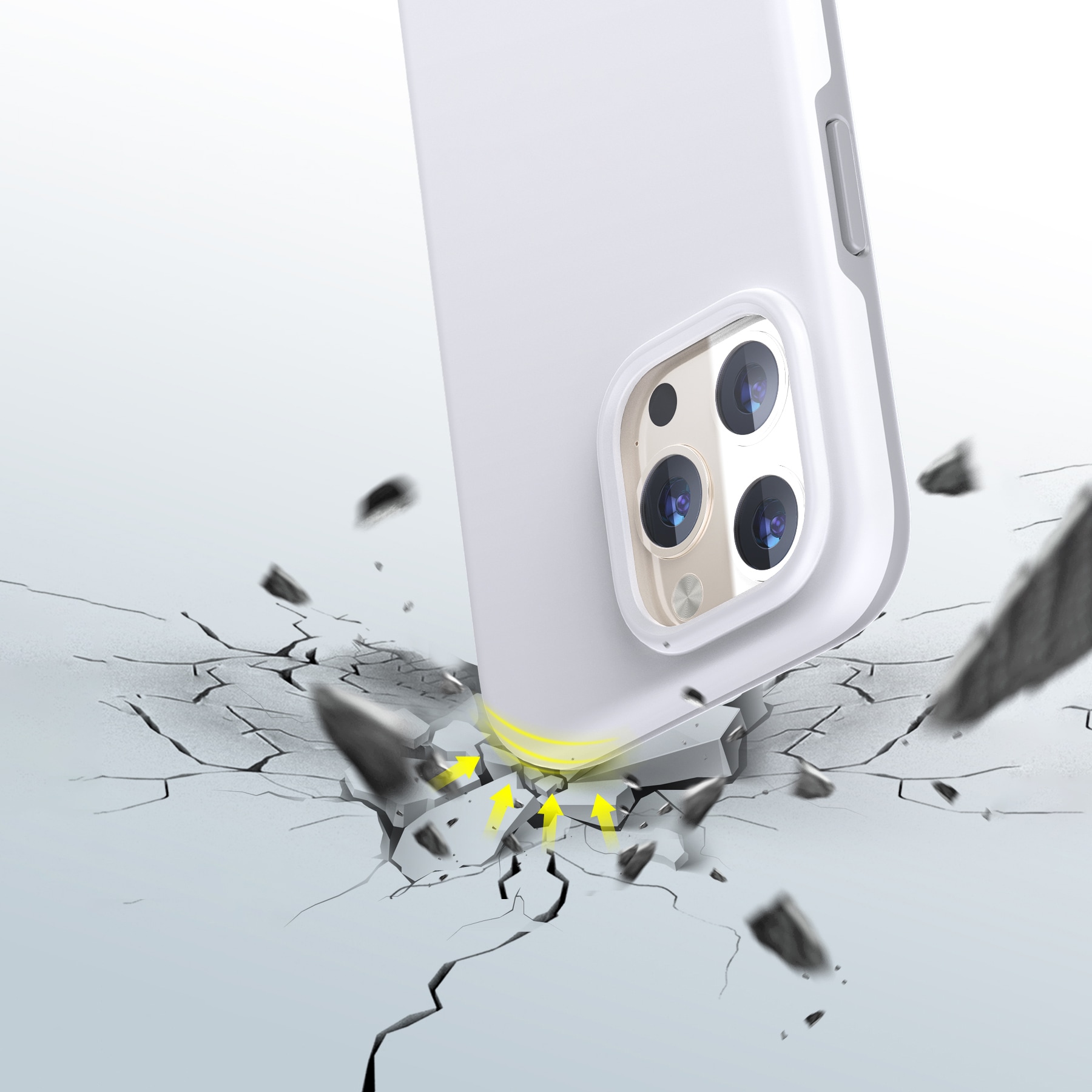 Choetech MFM Anti-drop-deksel for iPhone 13 Pro Max hvit (PC0114-MFM-WH)