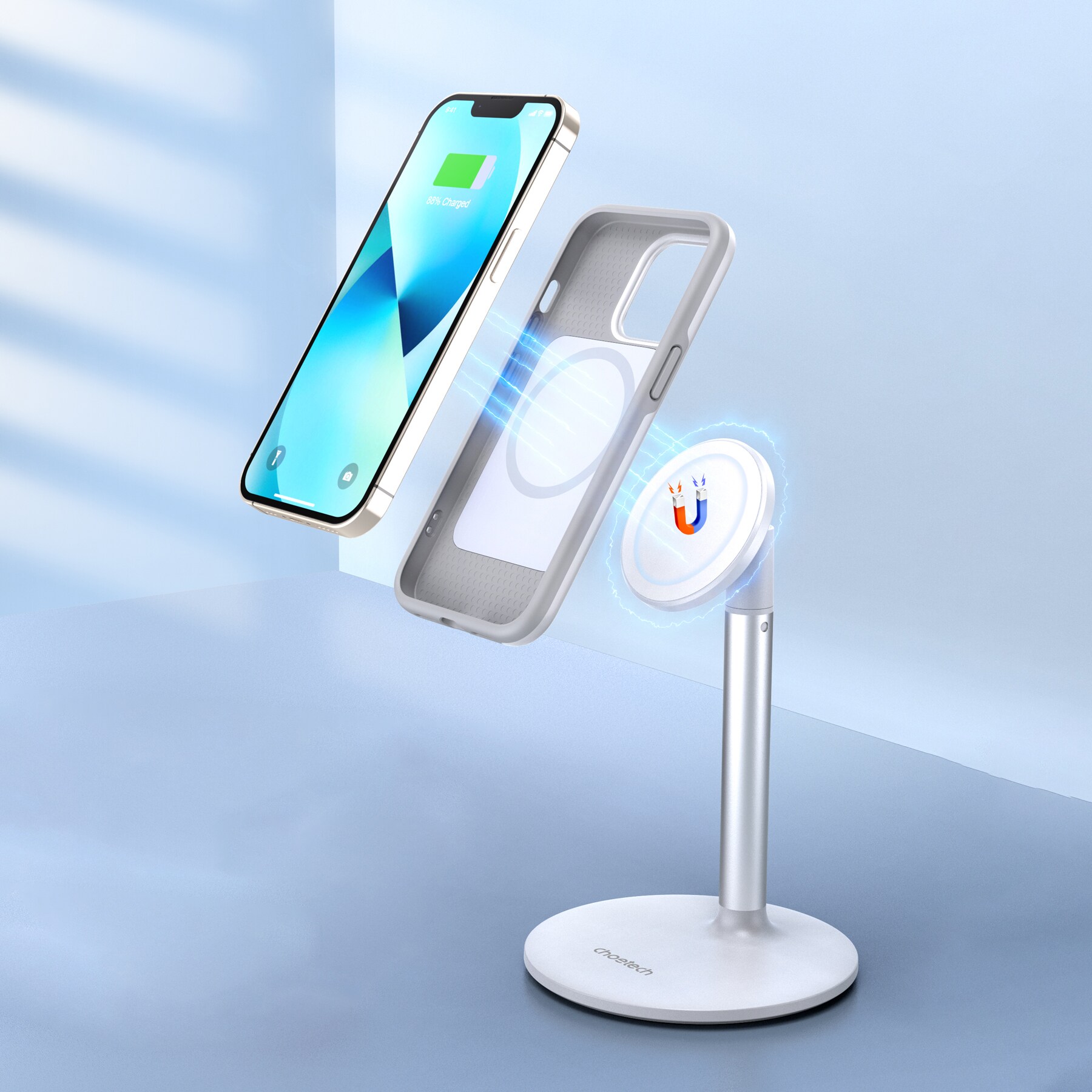 Choetech MFM Anti-drop-deksel for iPhone 13 Pro Max hvit (PC0114-MFM-WH)