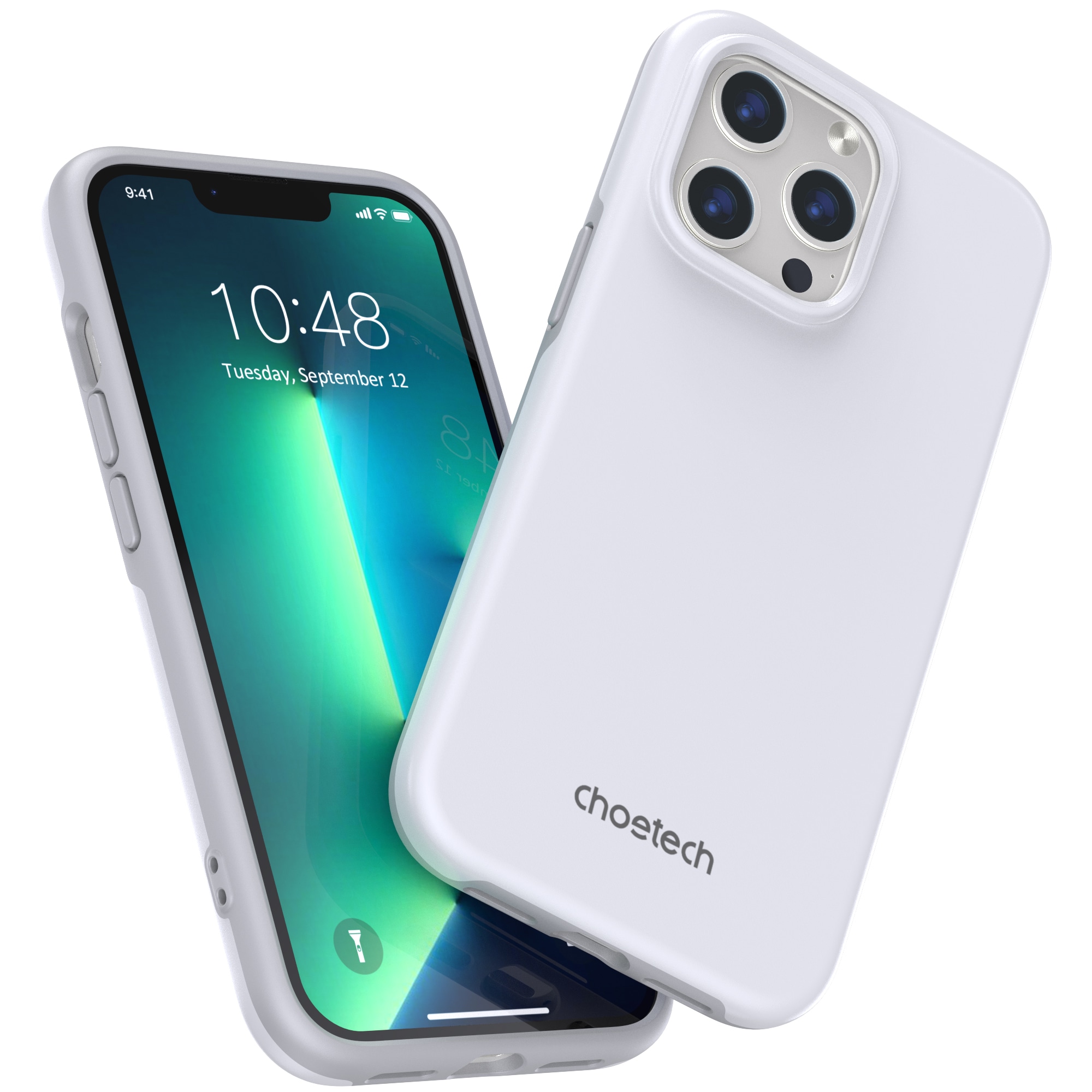 Choetech MFM Anti-drop-deksel for iPhone 13 Pro Max hvit (PC0114-MFM-WH)