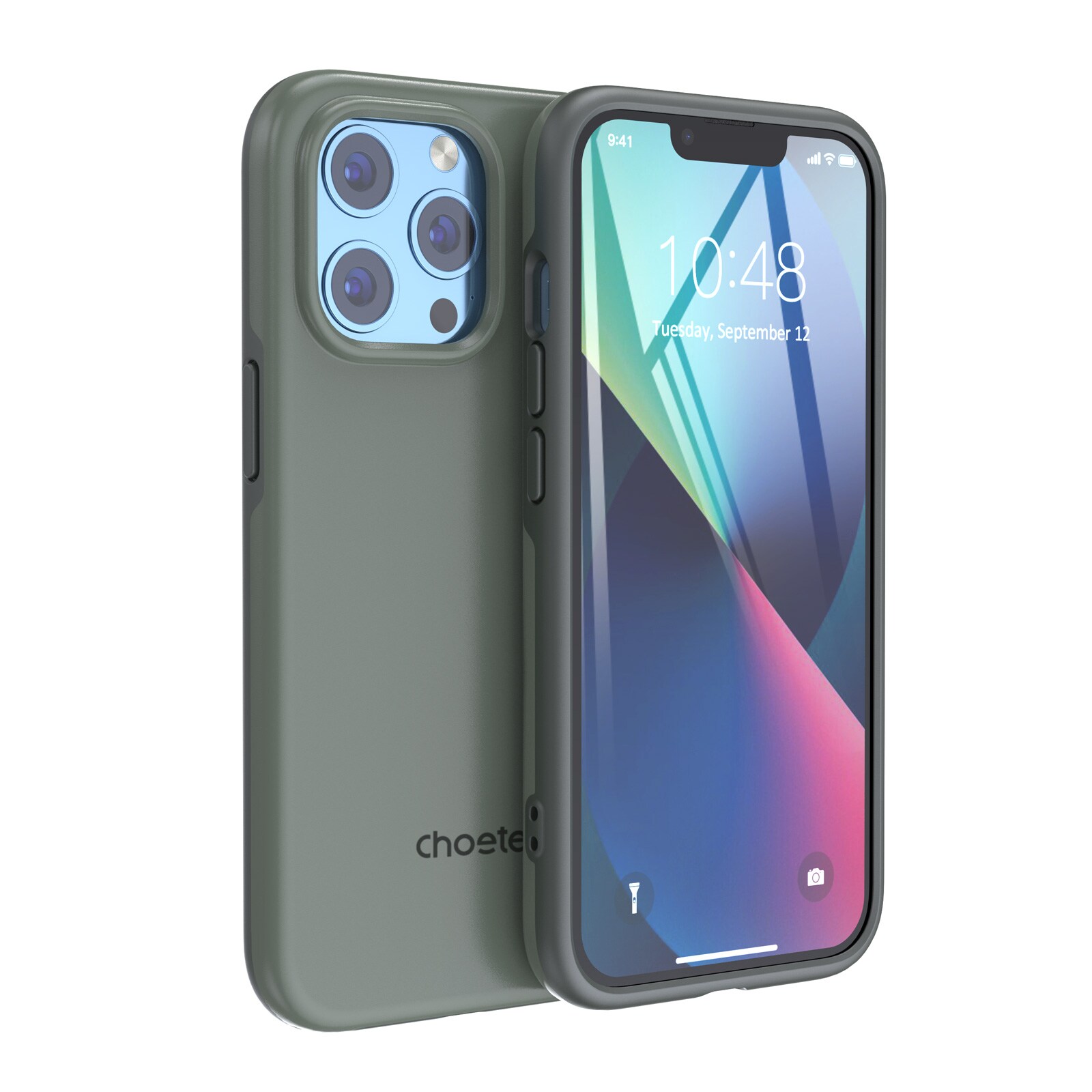 Choetech MFM Anti-drop-deksel for iPhone 13 Pro Max grønn (PC0114-MFM-GN)