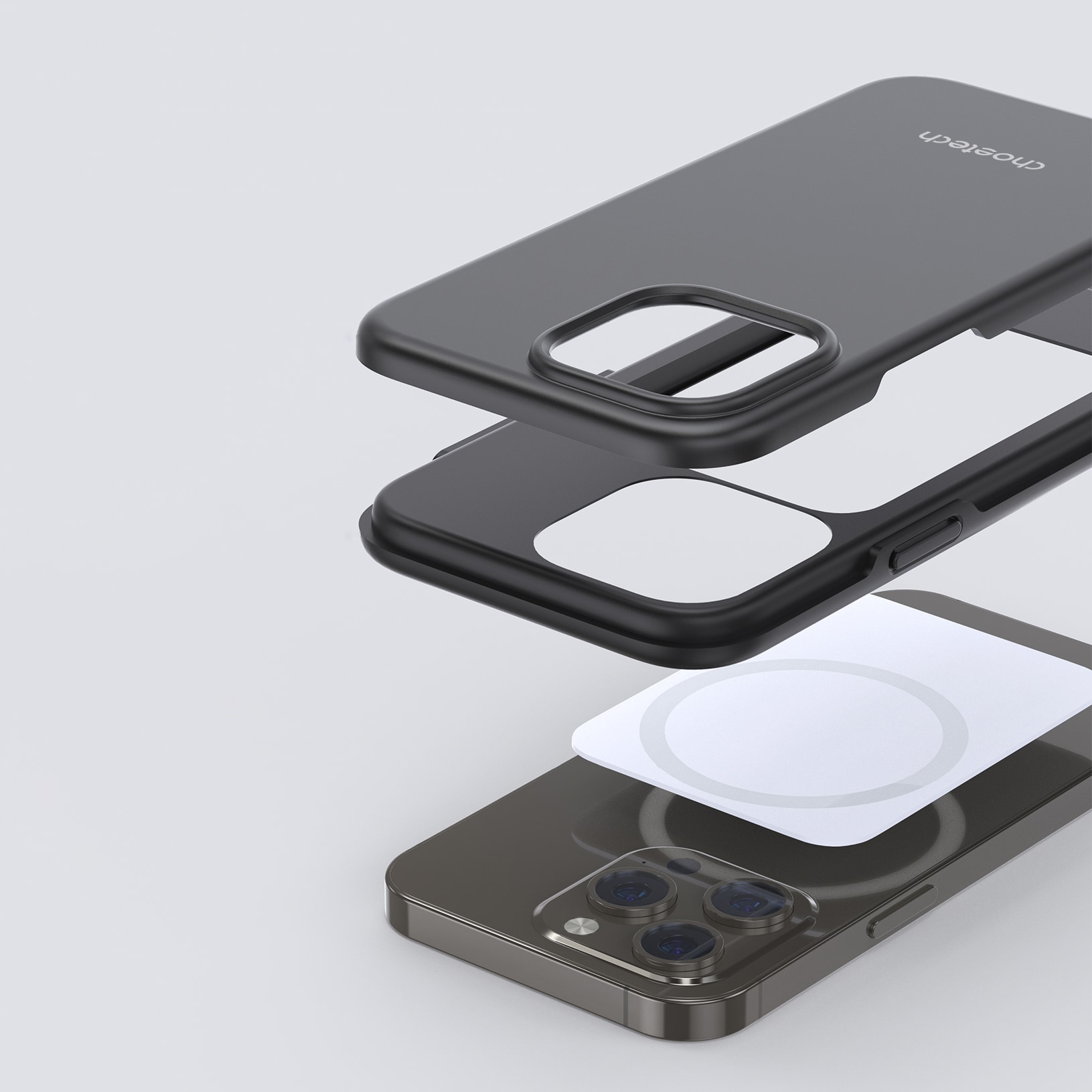 Choetech MFM Anti-drop-deksel for iPhone 13 Pro Max svart (PC0114-MFM-BK)
