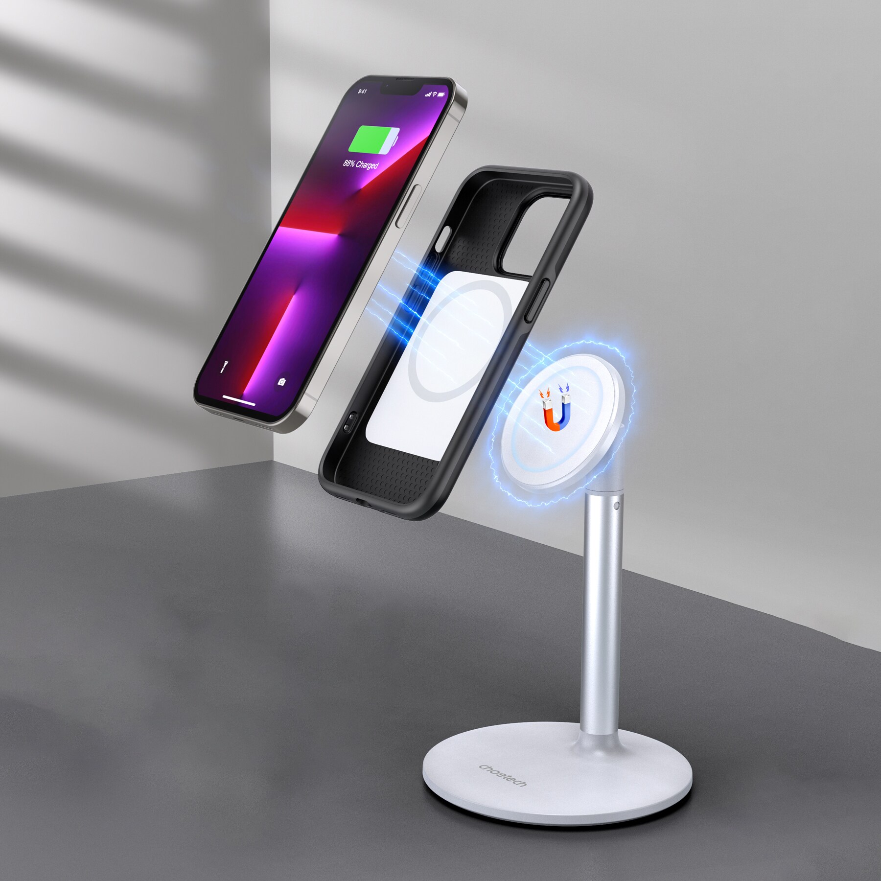 Choetech MFM Anti-drop-deksel for iPhone 13 Pro Max svart (PC0114-MFM-BK)