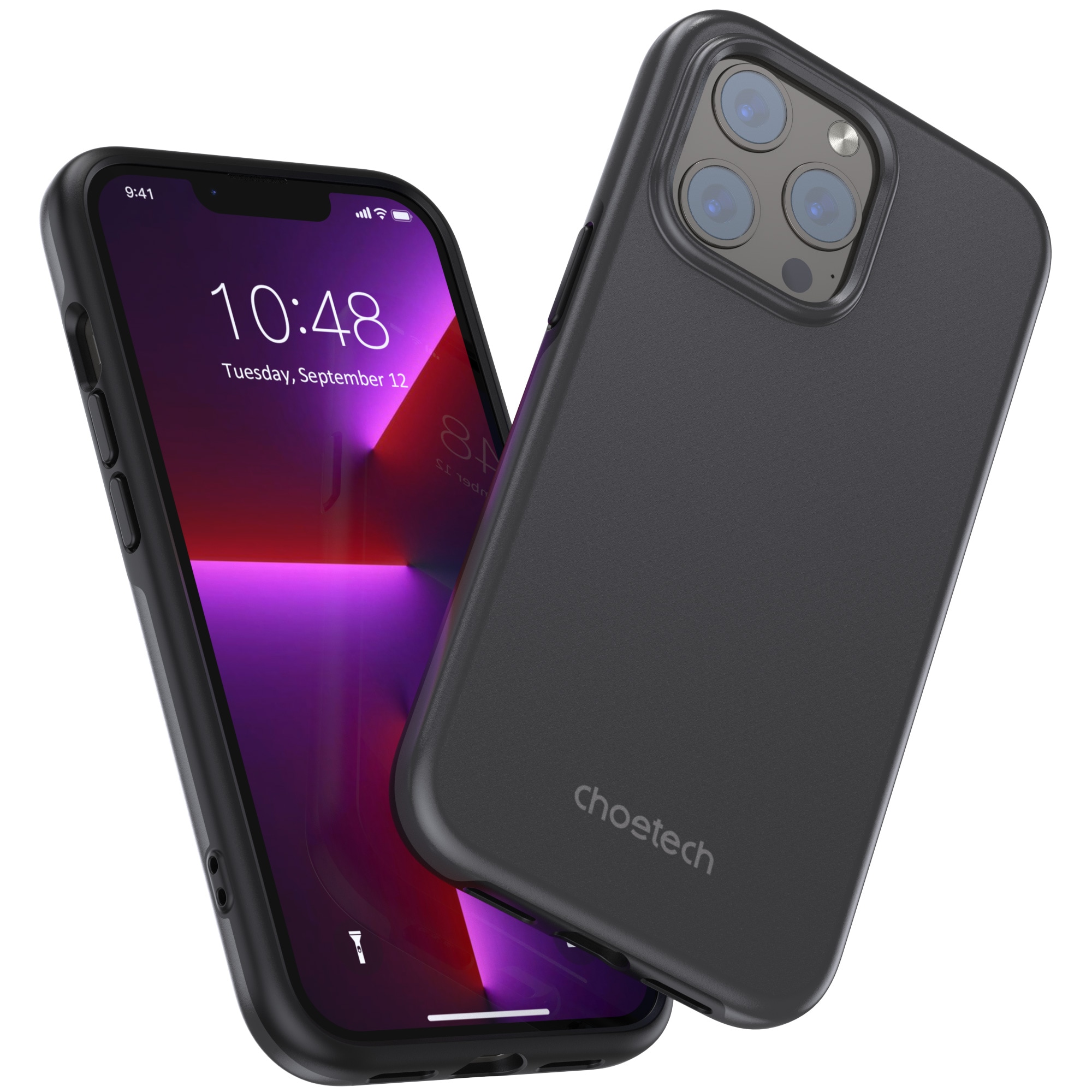 Choetech MFM Anti-drop-deksel for iPhone 13 Pro Max svart (PC0114-MFM-BK)