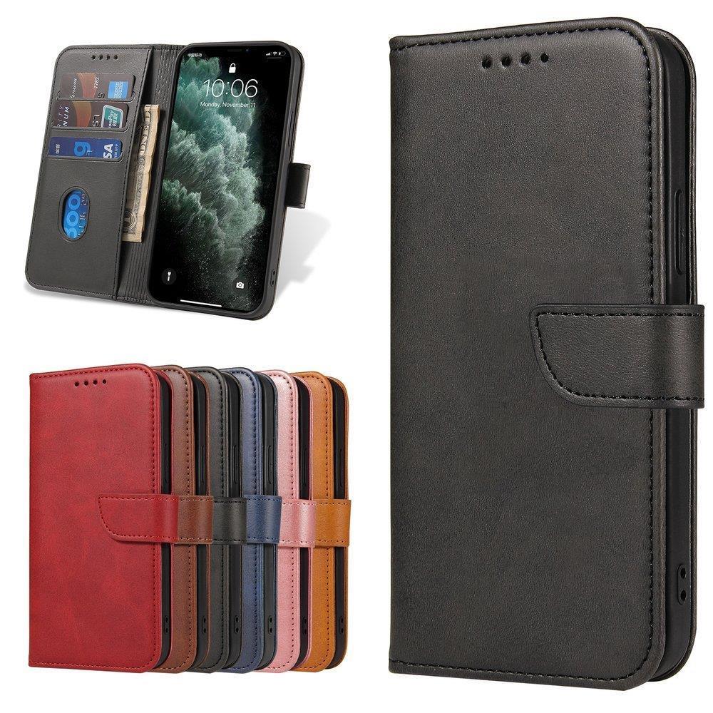 Magnet Case elegant etui deksel med klaff og stativfunksjon for Motorola Moto G 2022 svart