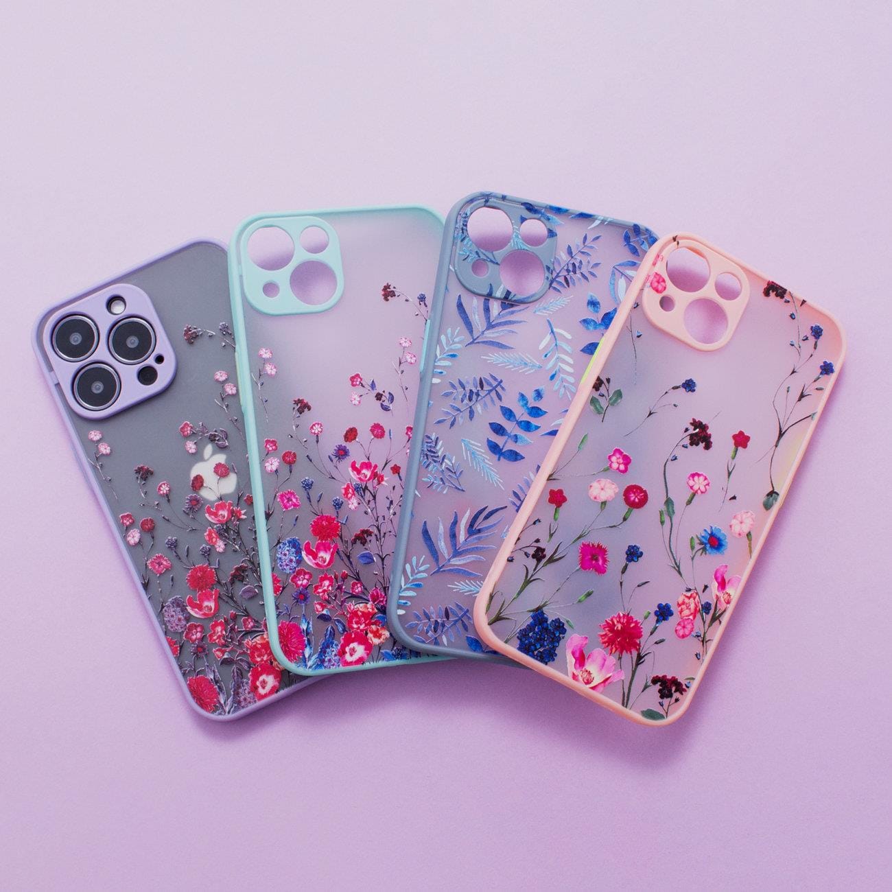 Designveske for iPhone 12 Pro Max blomst rosa