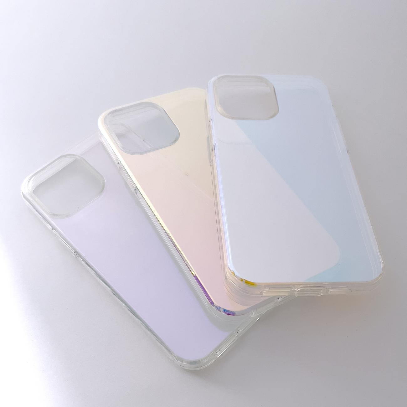 Aurora Case-etui for iPhone 12 Neon Gel Blue-deksel