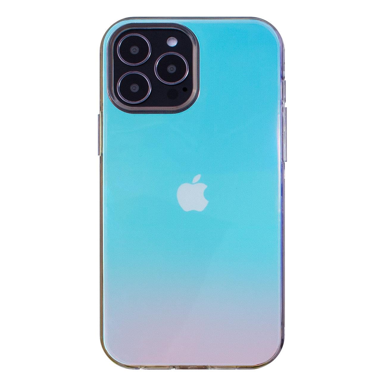 Aurora Case-etui til iPhone 12 Pro Max Gel Neon Blue-deksel