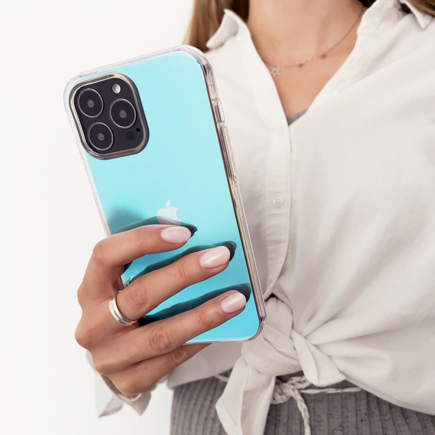Aurora Case-etui for iPhone 13 Pro Neon Gel Cover Blue