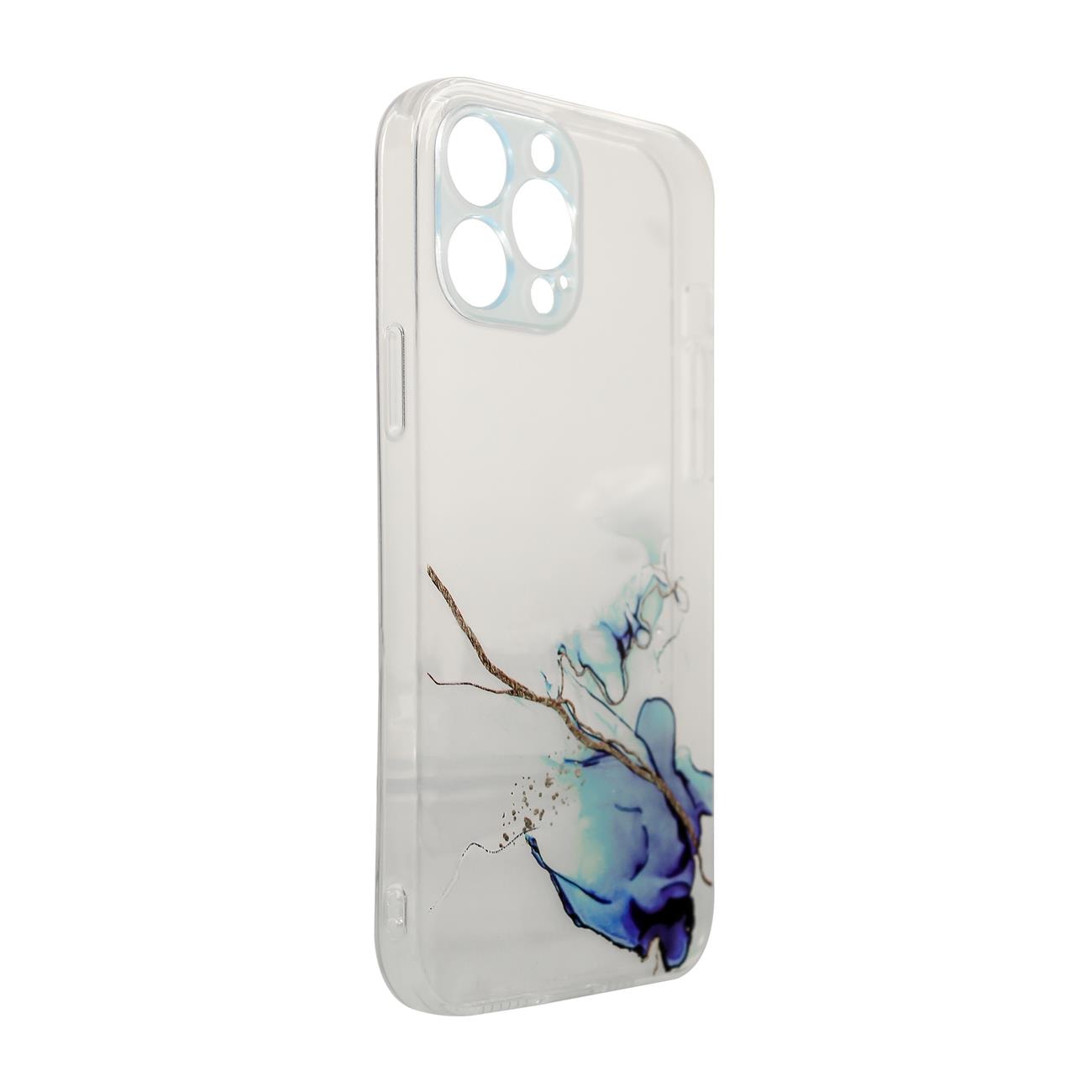 Marmorveske for iPhone 12 Pro Max Gel Cover Marble Blue