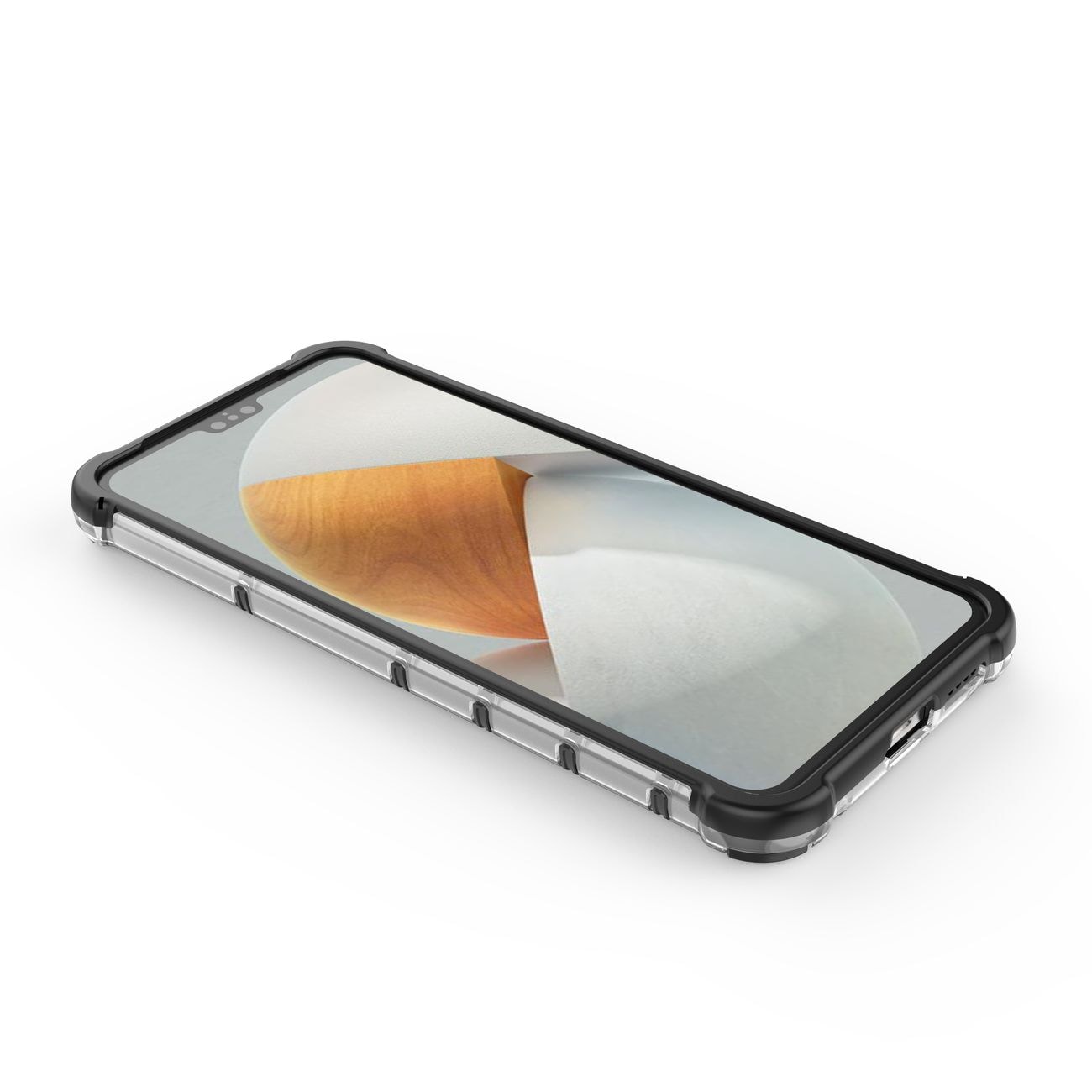Honeycomb-etui pansret deksel med gelramme Vivo V23 5G svart
