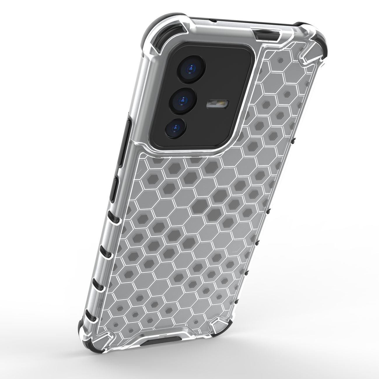Honeycomb-etui pansret deksel med gelramme Vivo V23 5G svart