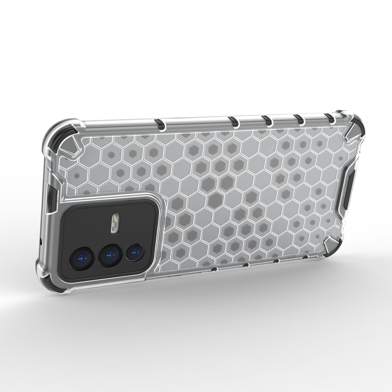 Honeycomb-etui pansret deksel med gelramme Vivo V23 5G svart