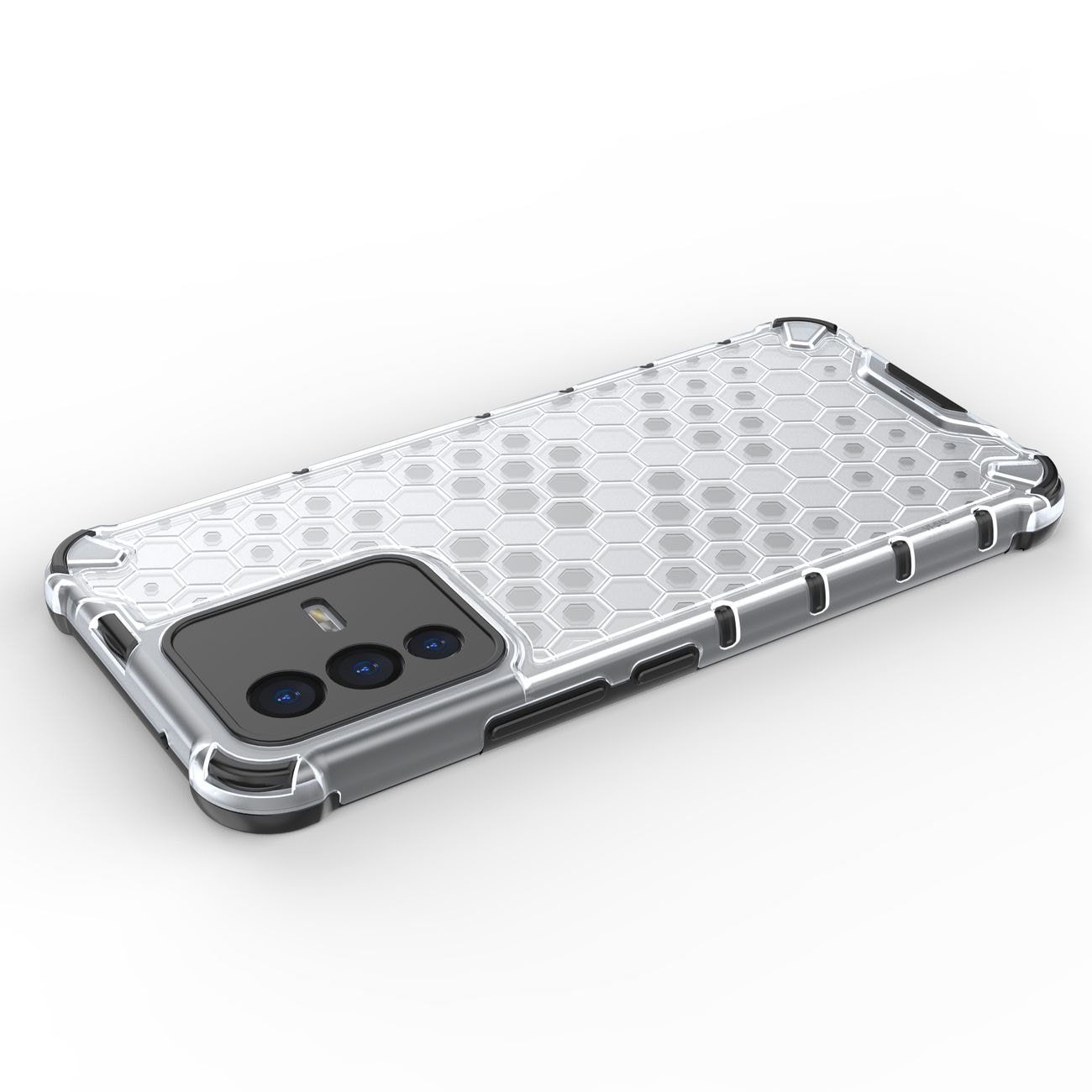 Honeycomb-etui pansret deksel med gelramme Vivo V23 5G svart