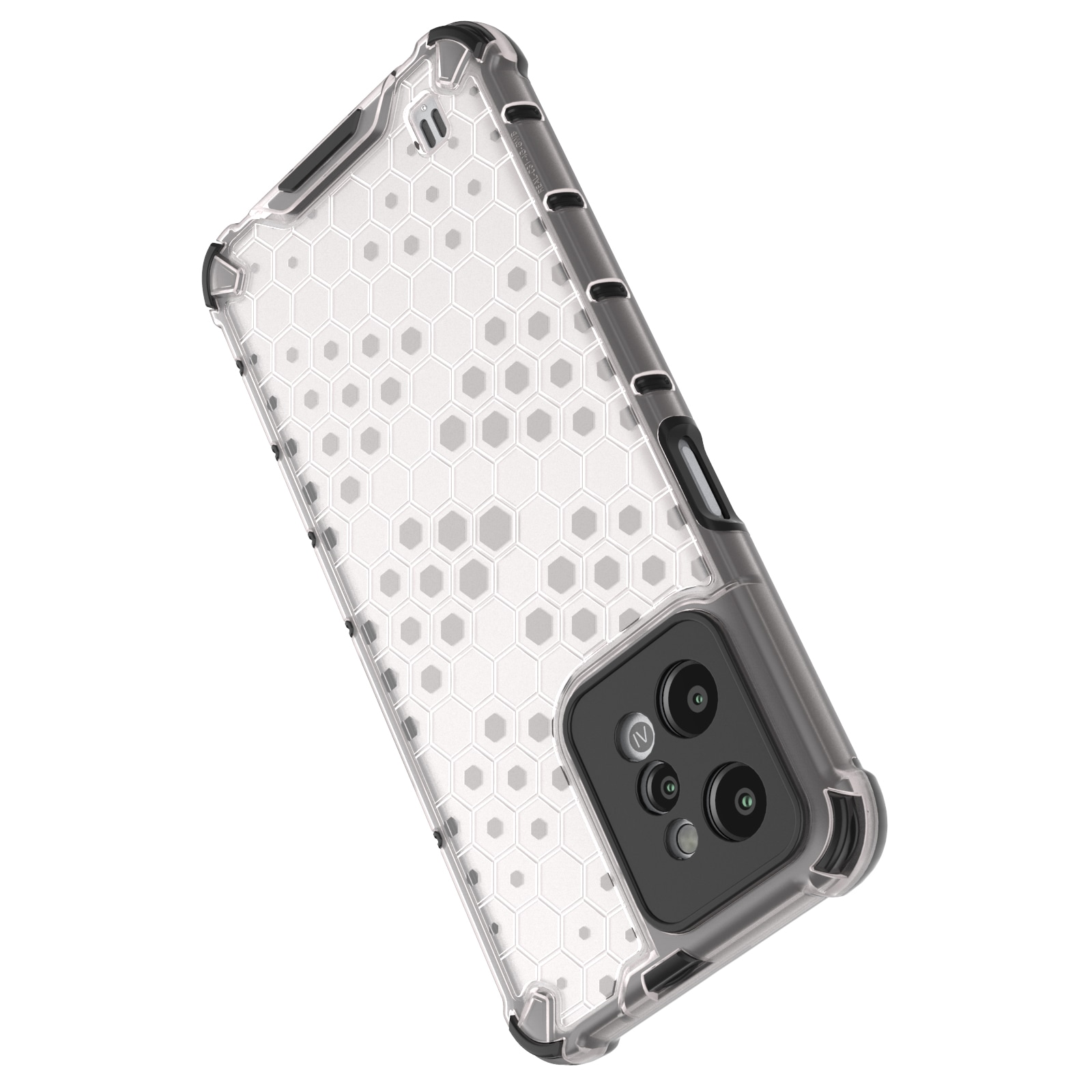 Honeycomb-veske pansret deksel med gelramme Realme C31 gjennomsiktig